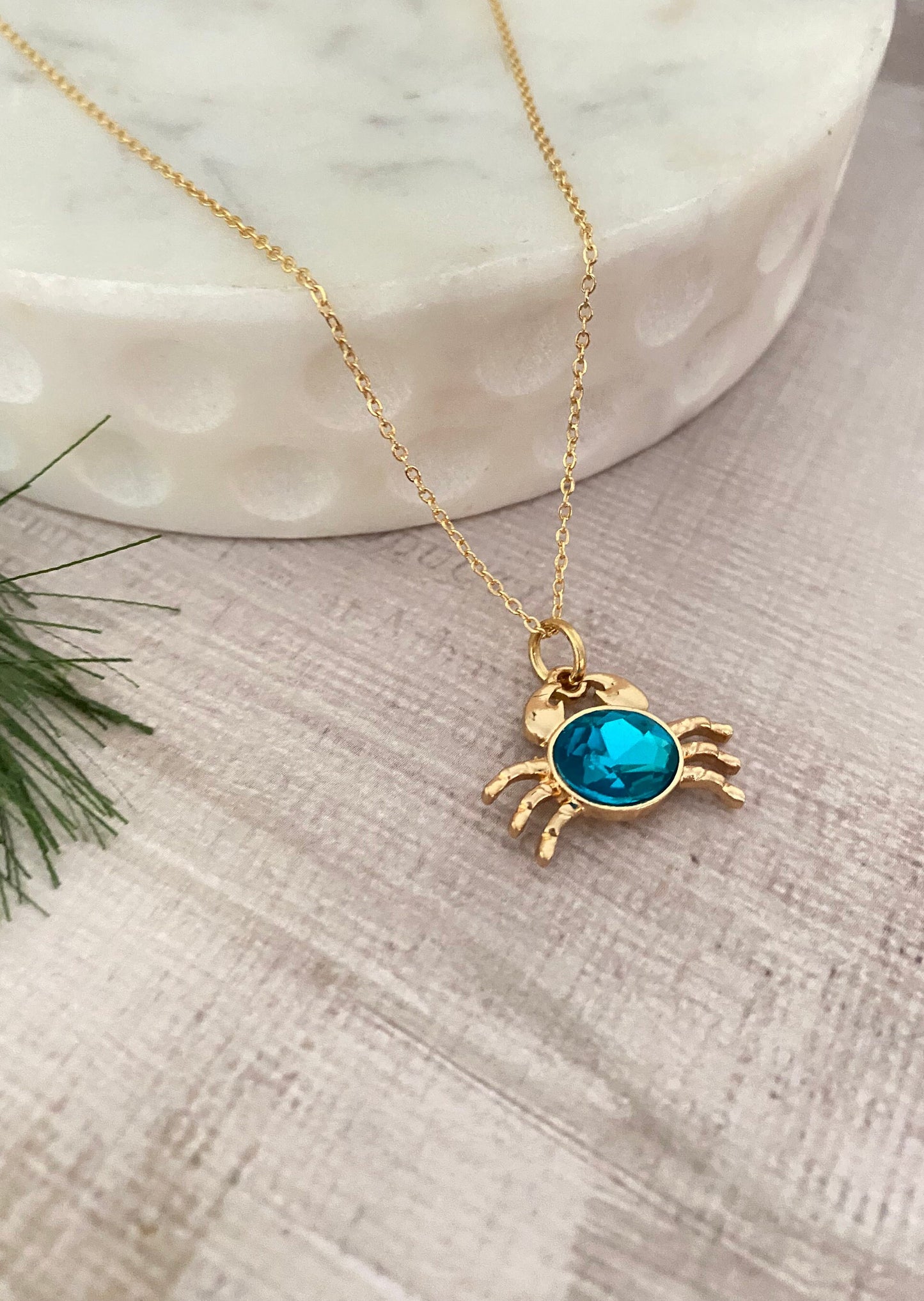 Dainty Crab Gold Necklace, 18K Gold Plated, Summer Jewelry, Crab Pendant, Beach Gifts, Ocean Sea Charms, Maryland Crab, Minimalist