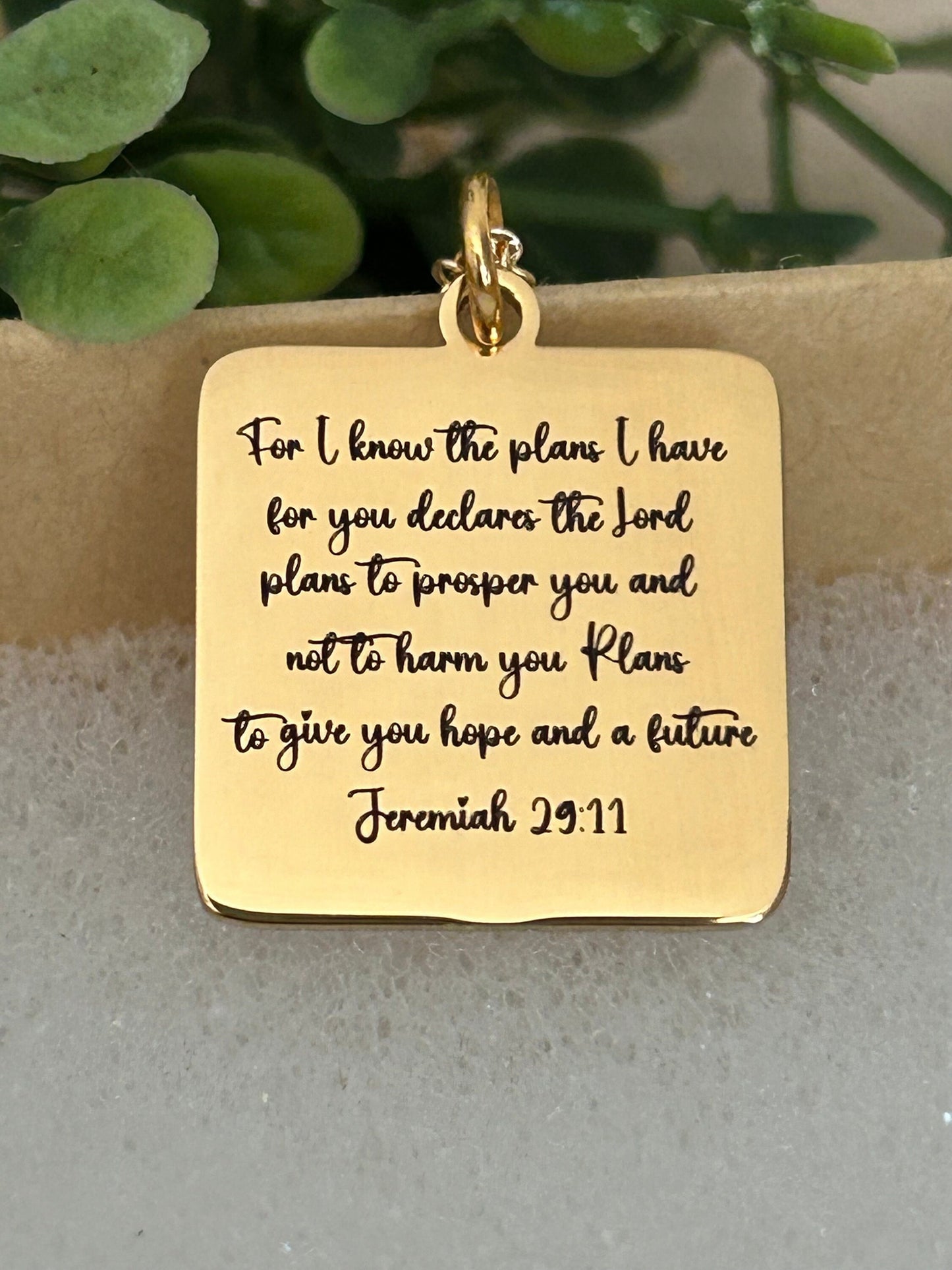 For I know the plans that I have for you Bible Verse Gold Necklace, Christian Gifts, Scripture Jewelry, Jeremiah 29:11, Mothers Day Necklace