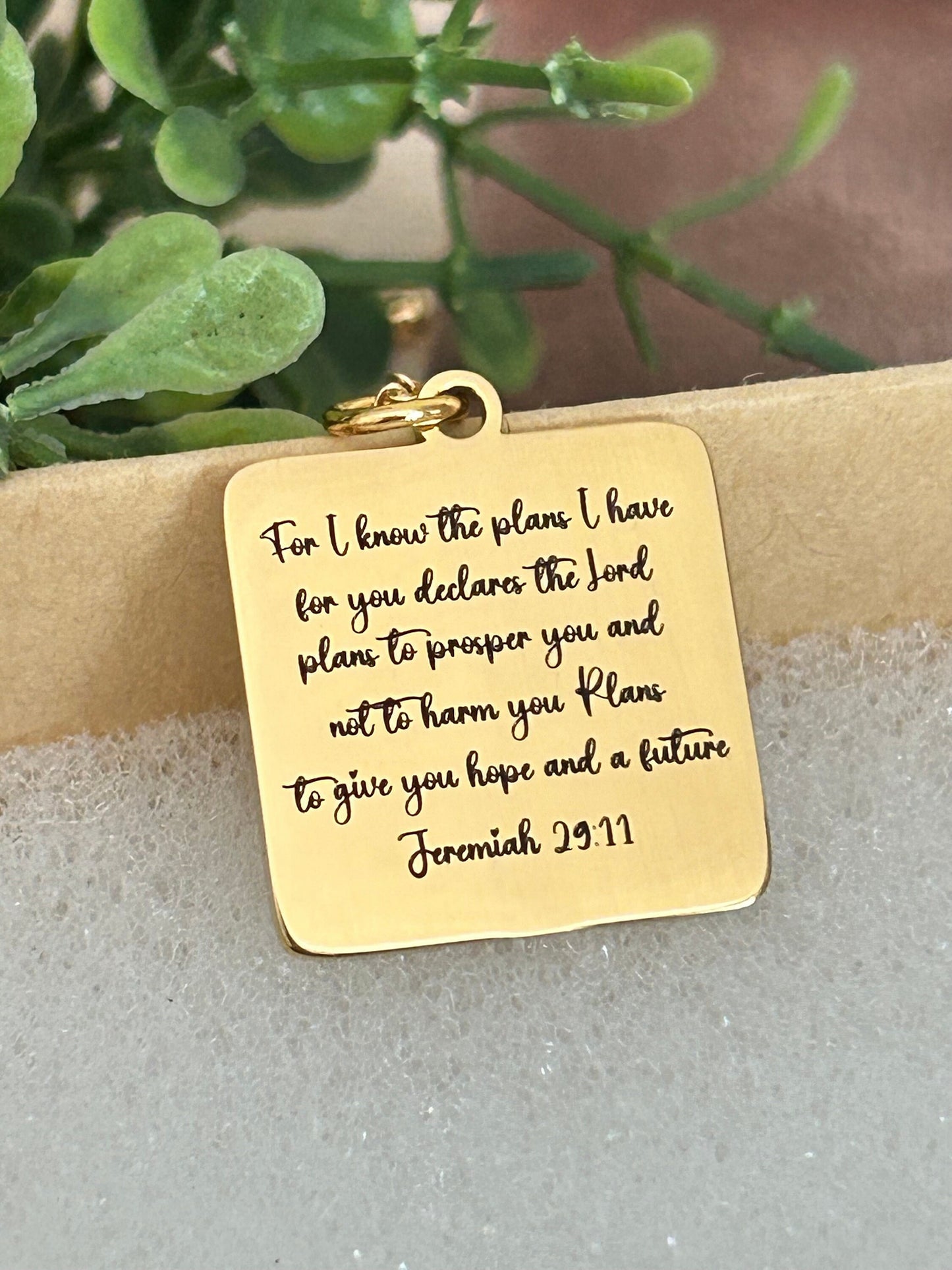 For I know the plans that I have for you Bible Verse Gold Necklace, Christian Gifts, Scripture Jewelry, Jeremiah 29:11, Mothers Day Necklace