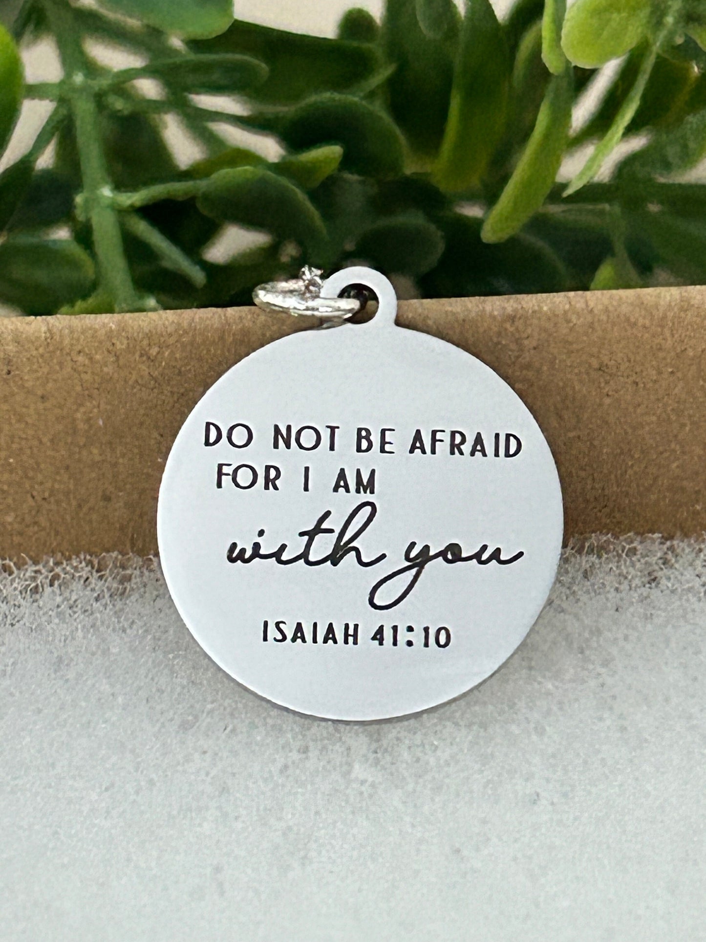 Do not be afraid for I am with you Bible Verse Gold Necklace, Isaiah 41:10, Christian Gifts, Scripture Engraved Jewelry, Motivational Gifts