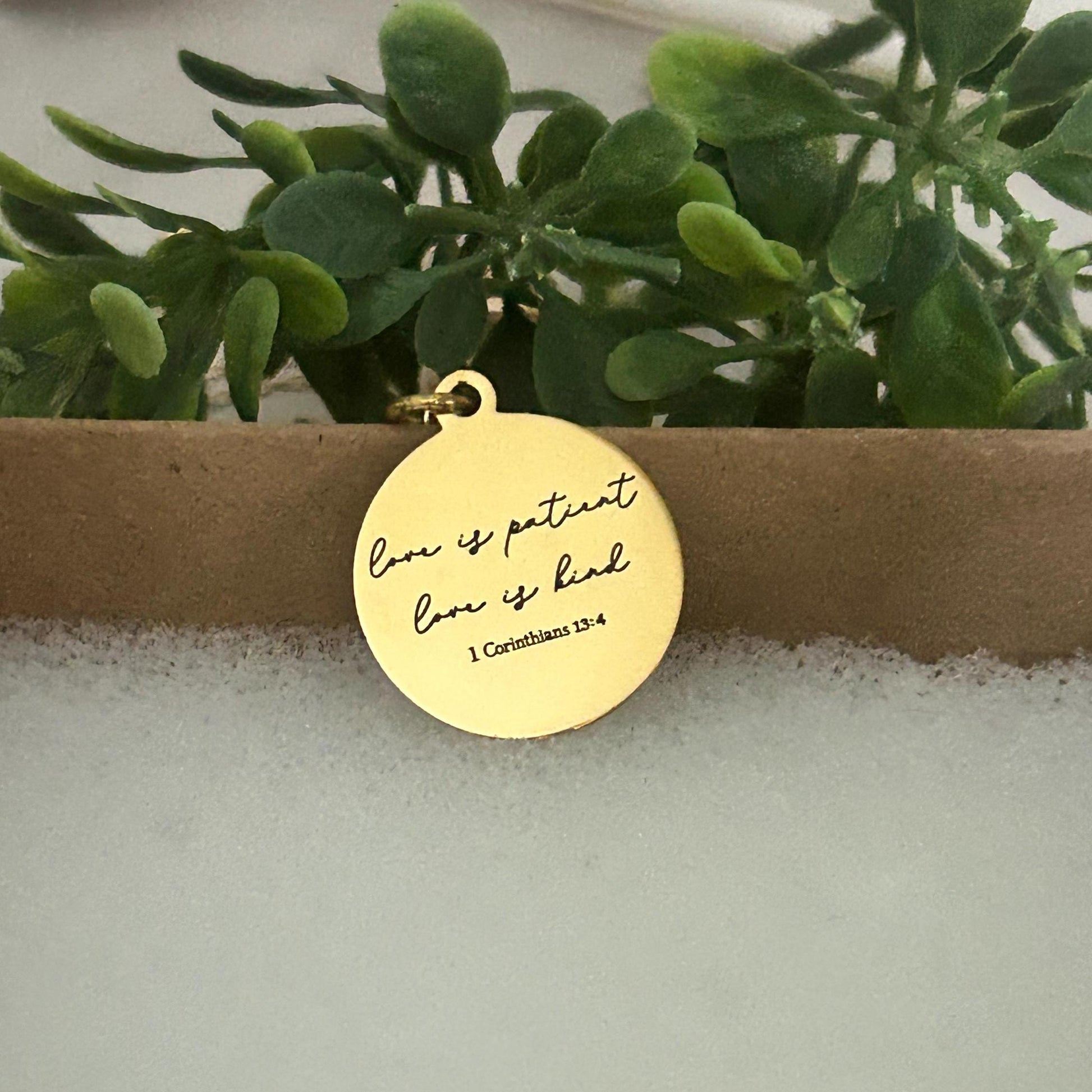 Love is Patient Love is Kind Bible Verse Necklace, Christian Gifts, Scripture Jewelry, Wedding Gift, Gifts for Mom, Love Necklace, Birthday