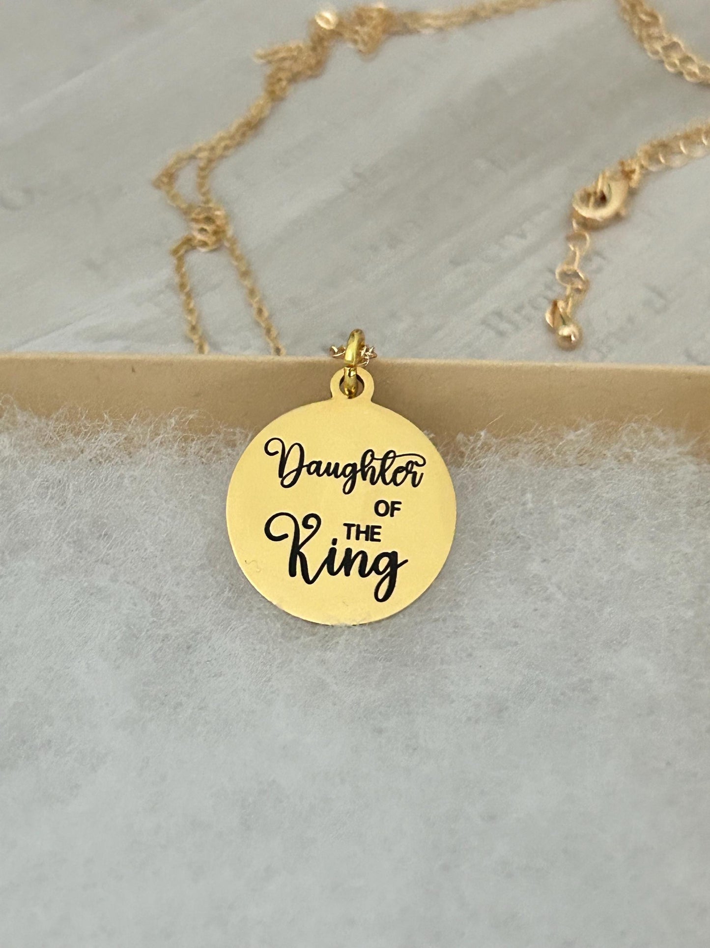 Daughter of The King Necklace, Gifts for Daughter, Princess Necklace, Personalized Jewelry, Birthday gift for Her, Faith Jewelry, Baptism