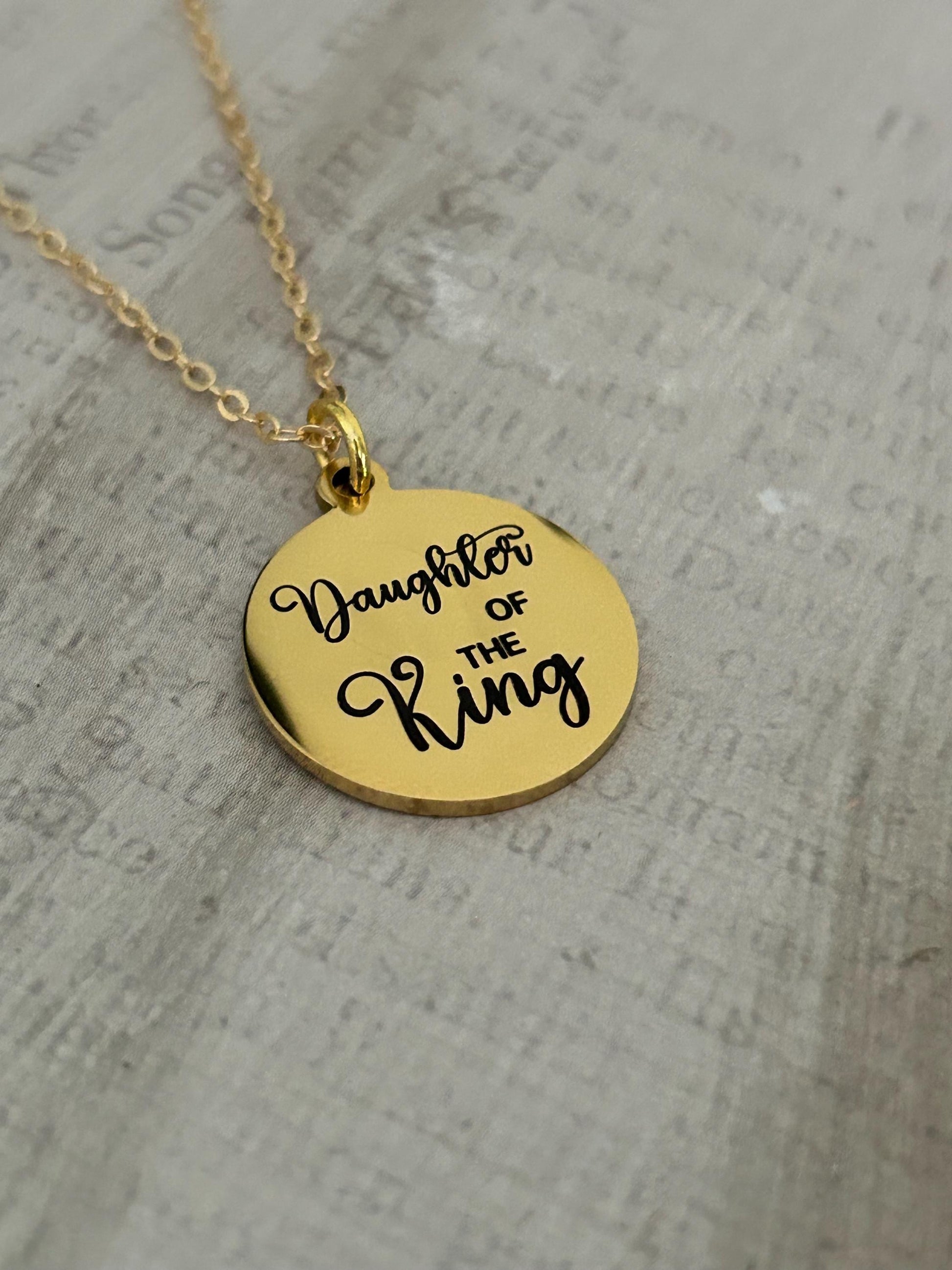 Daughter of The King Necklace, Christian Gifts, Motivational necklace, Gift for Daughter, Princess Necklace, Personalized Jewelry, birthday