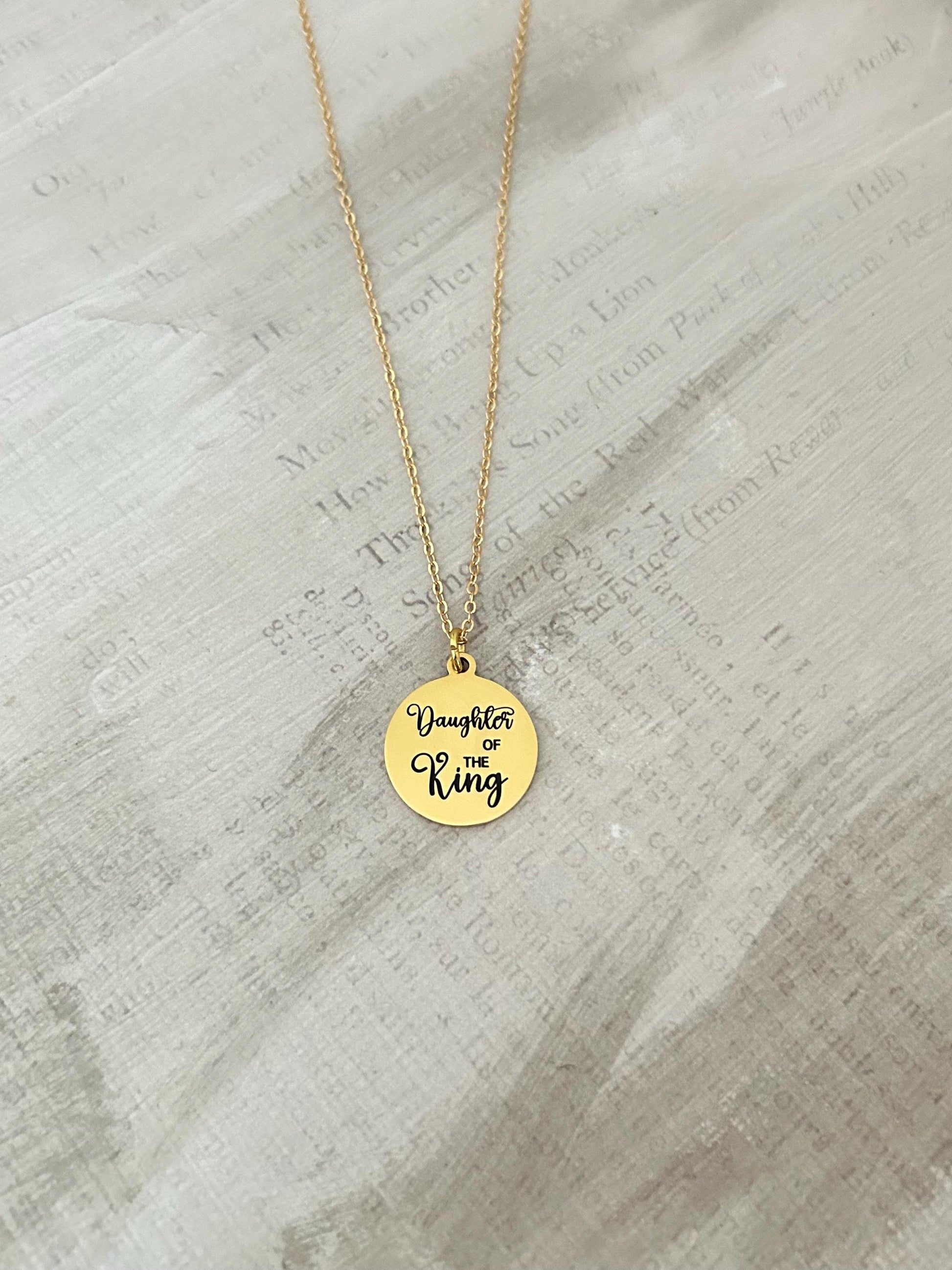 Daughter of The King Necklace, Gifts for Daughter, Princess Necklace, Personalized Jewelry, Birthday gift for Her, Faith Jewelry, Baptism