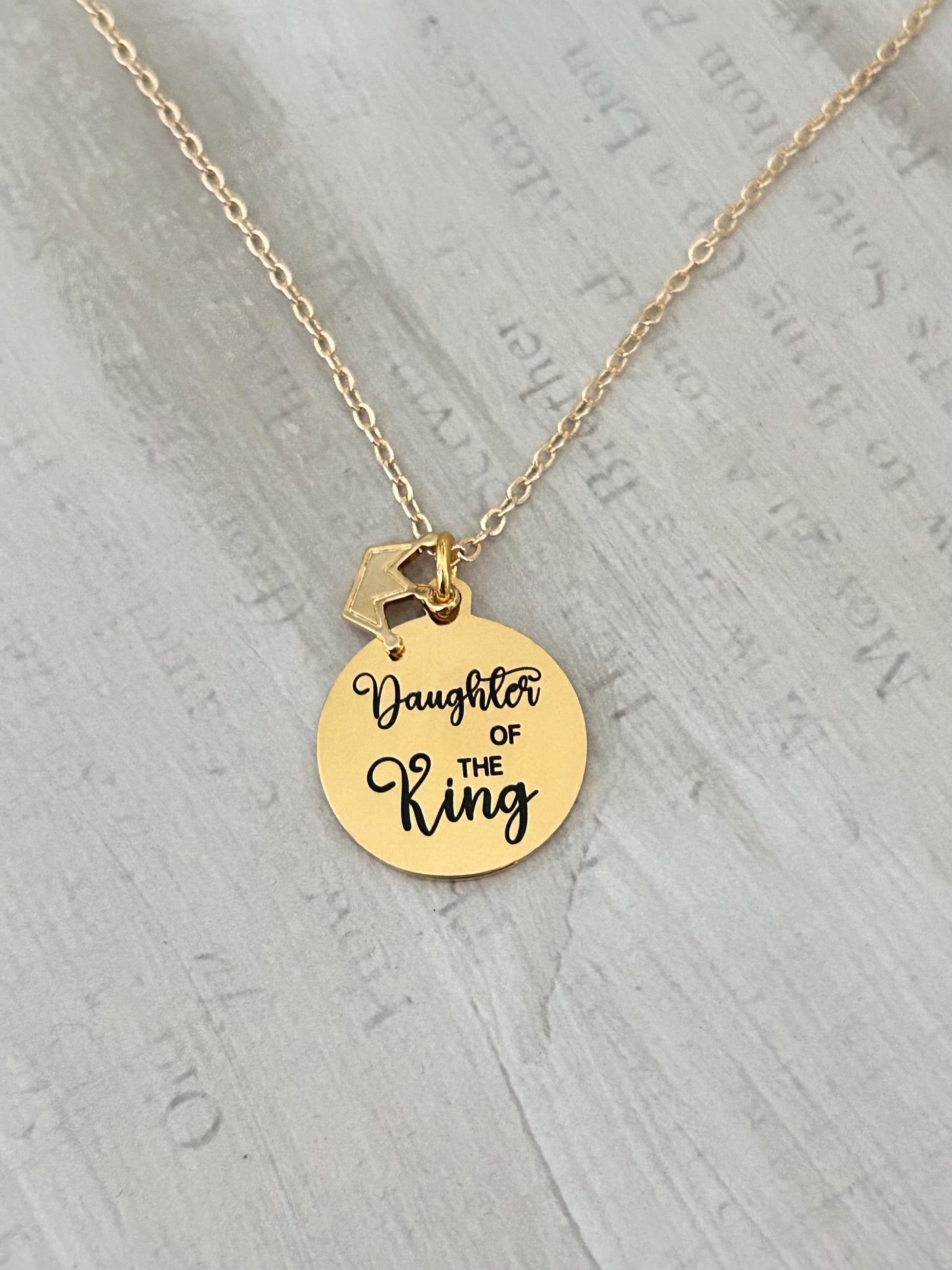 Daughter of The King Necklace: Gifts for Daughter, princess necklace, Christian Gifts