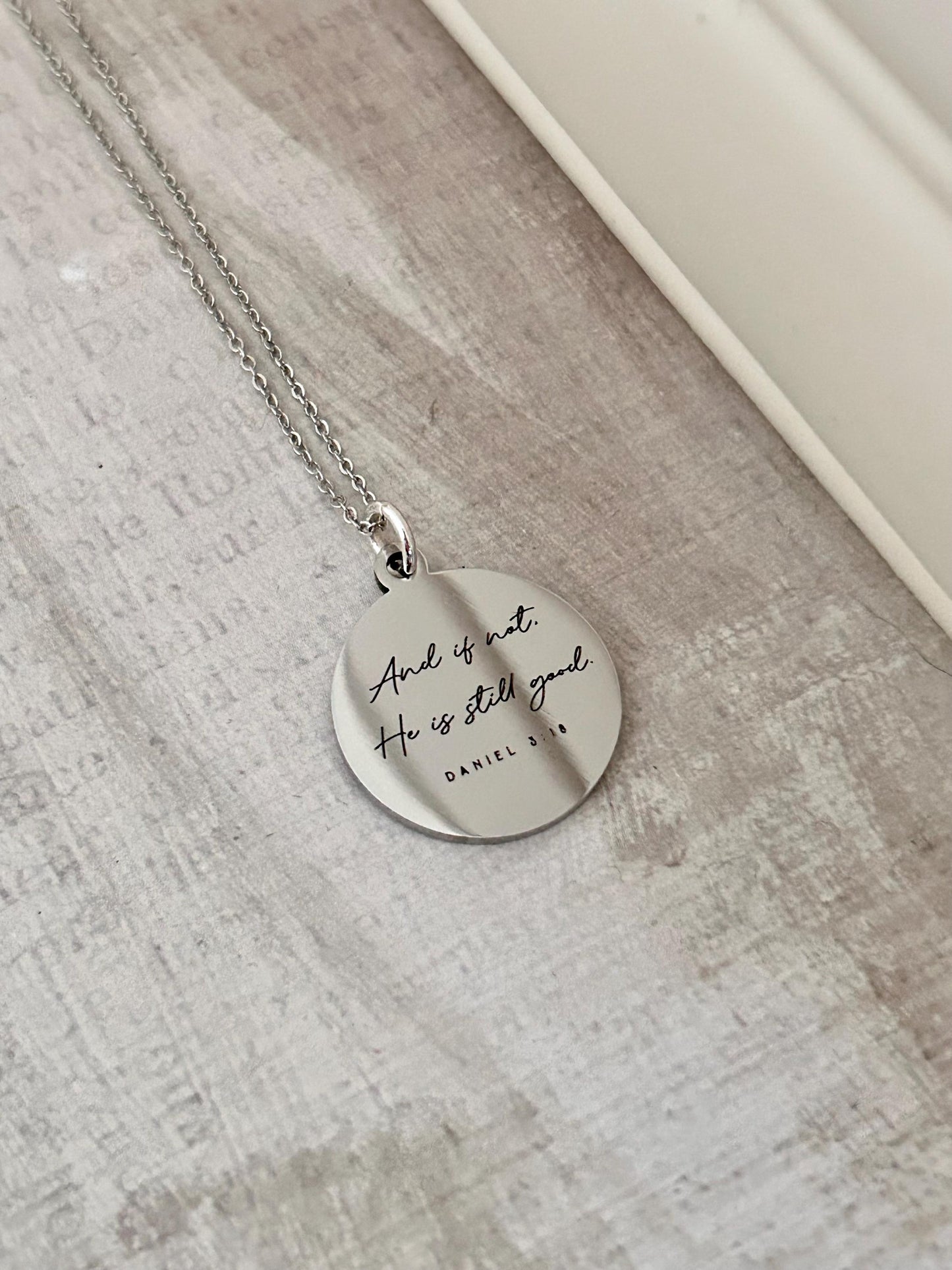 An if not He is still good bible verse Necklace, Daniel 3:18, Christian Gifts, Scripture Jewelry, Motivational Necklace, Religious Gifts