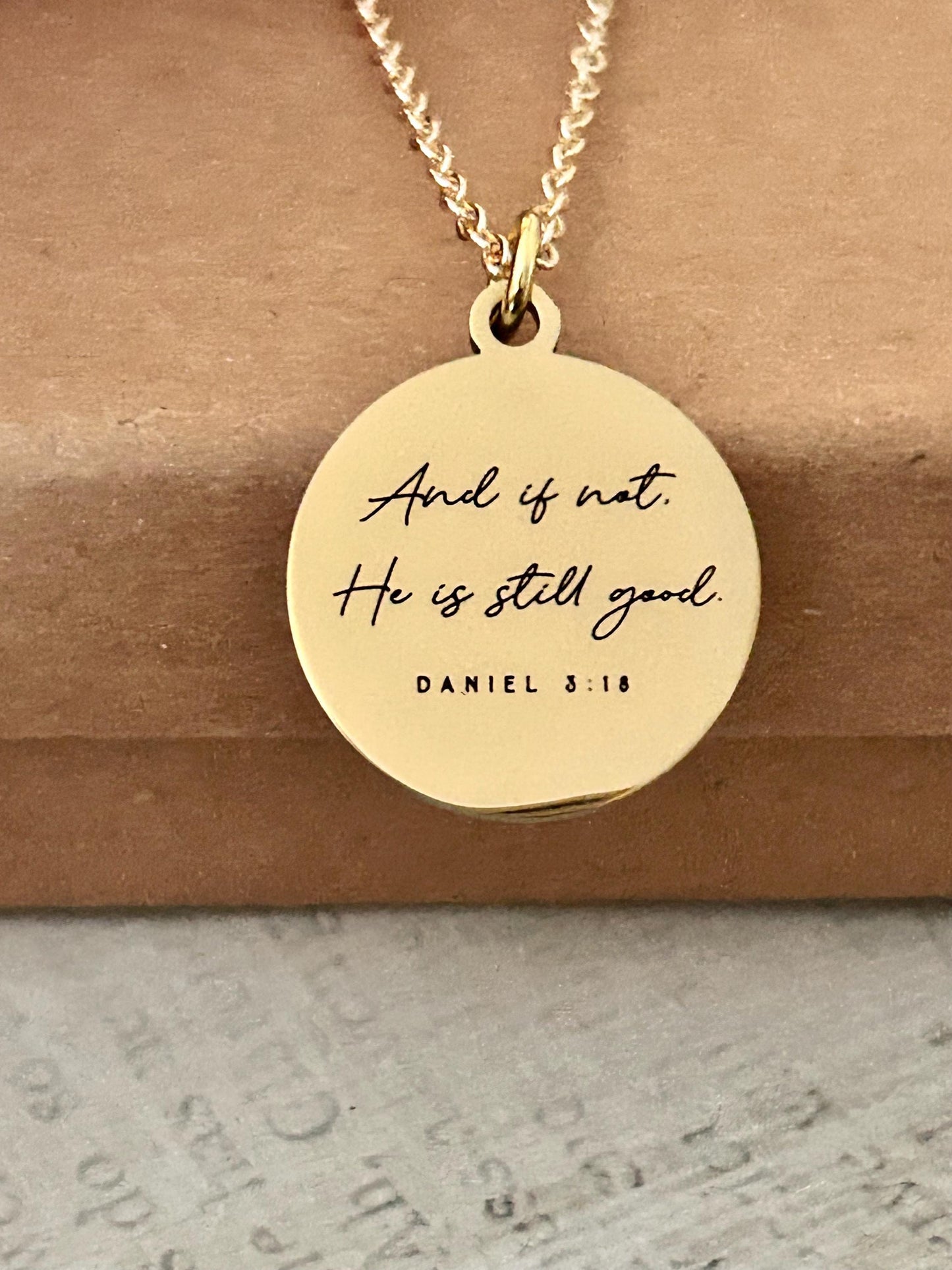 And if not He is still good bible verse Necklace, Daniel 3:18, Christian Gifts, Motivational Jewelry, Inspirational Jewelry