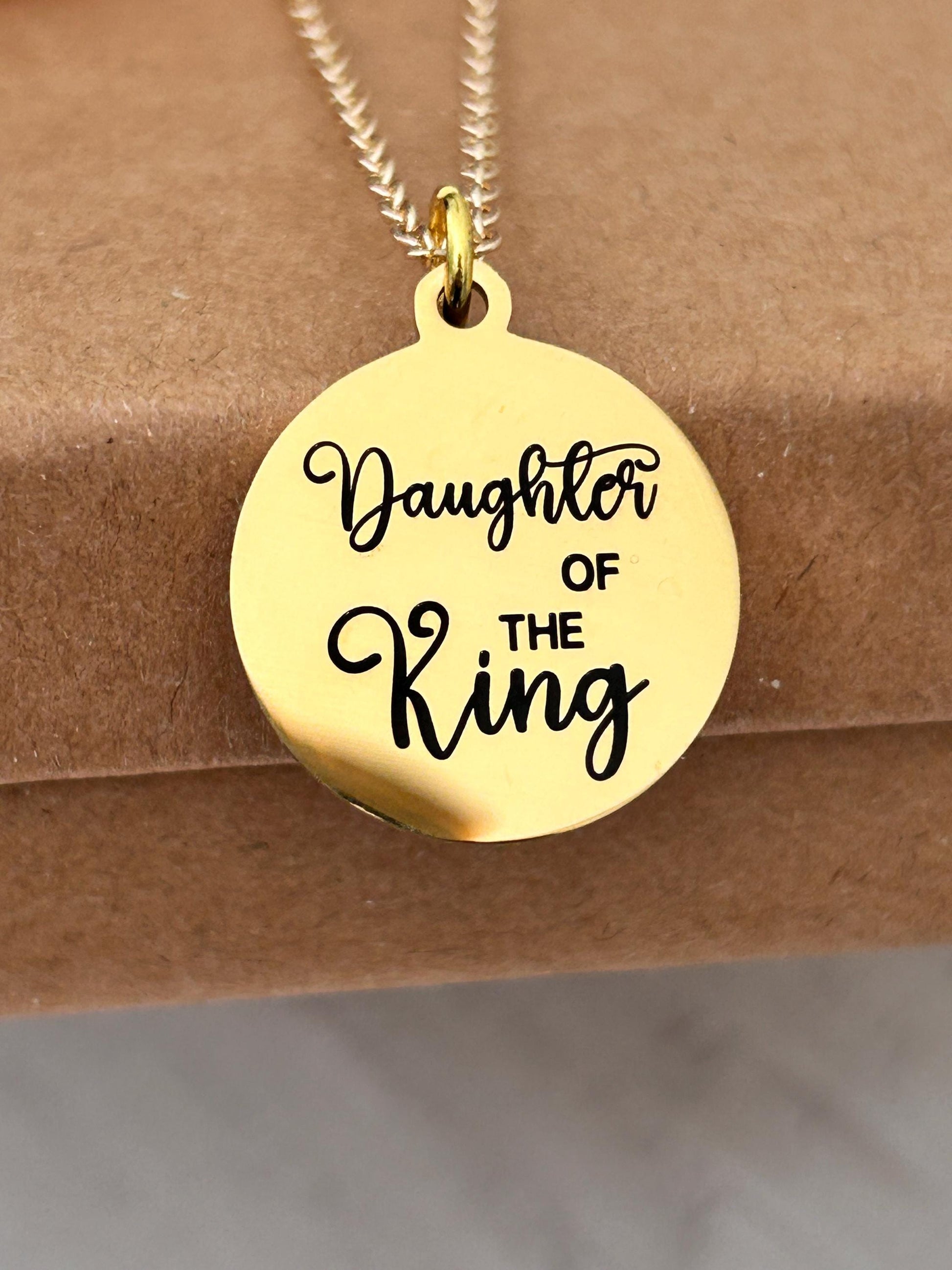 Daughter of The King Necklace, Gifts for Daughter, Princess Necklace, Personalized Jewelry, Birthday gift for Her, Faith Jewelry, Baptism