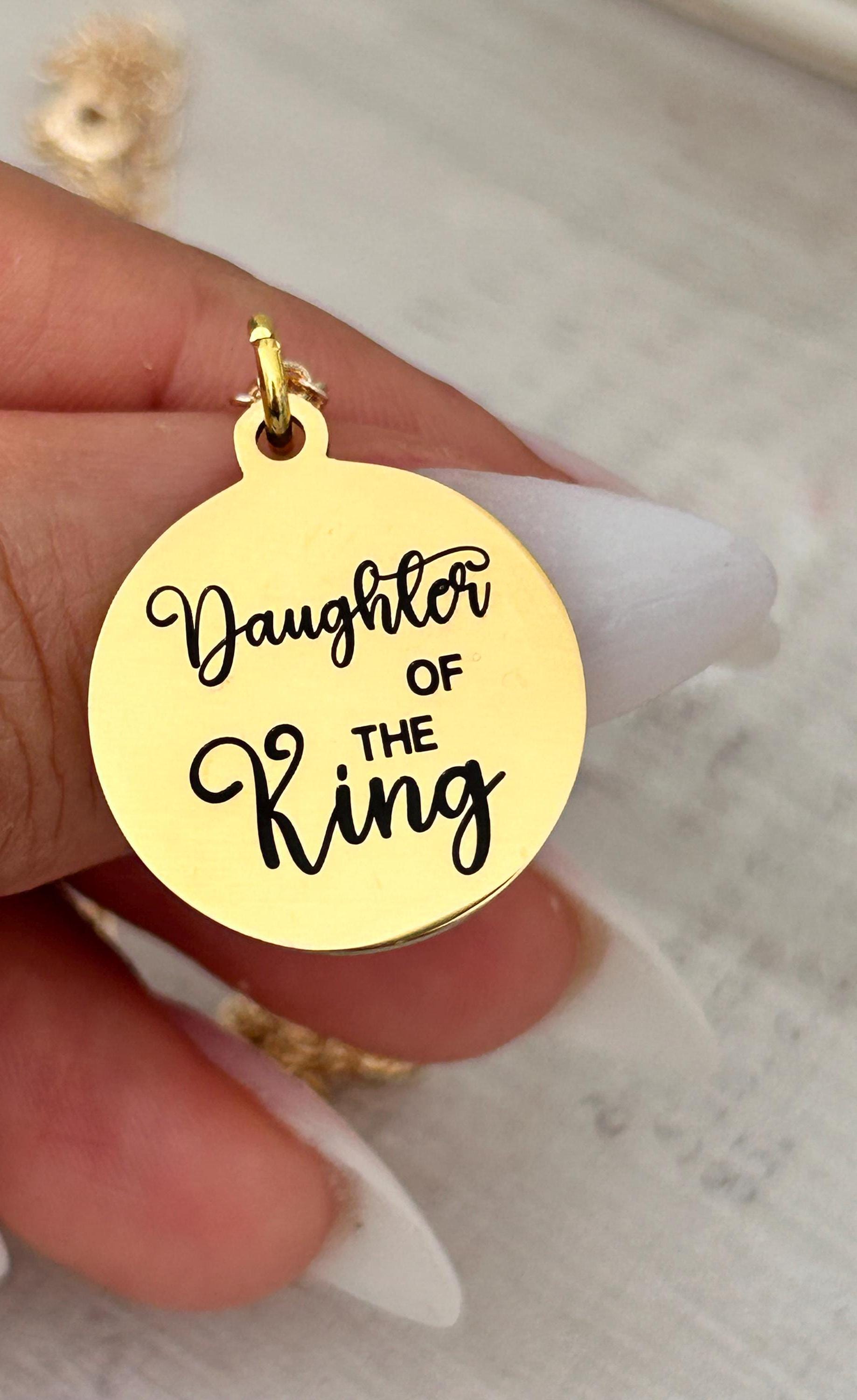 Daughter of The King Necklace, Gifts for Daughter, Princess Necklace, Personalized Jewelry, Birthday gift for Her, Faith Jewelry, Baptism