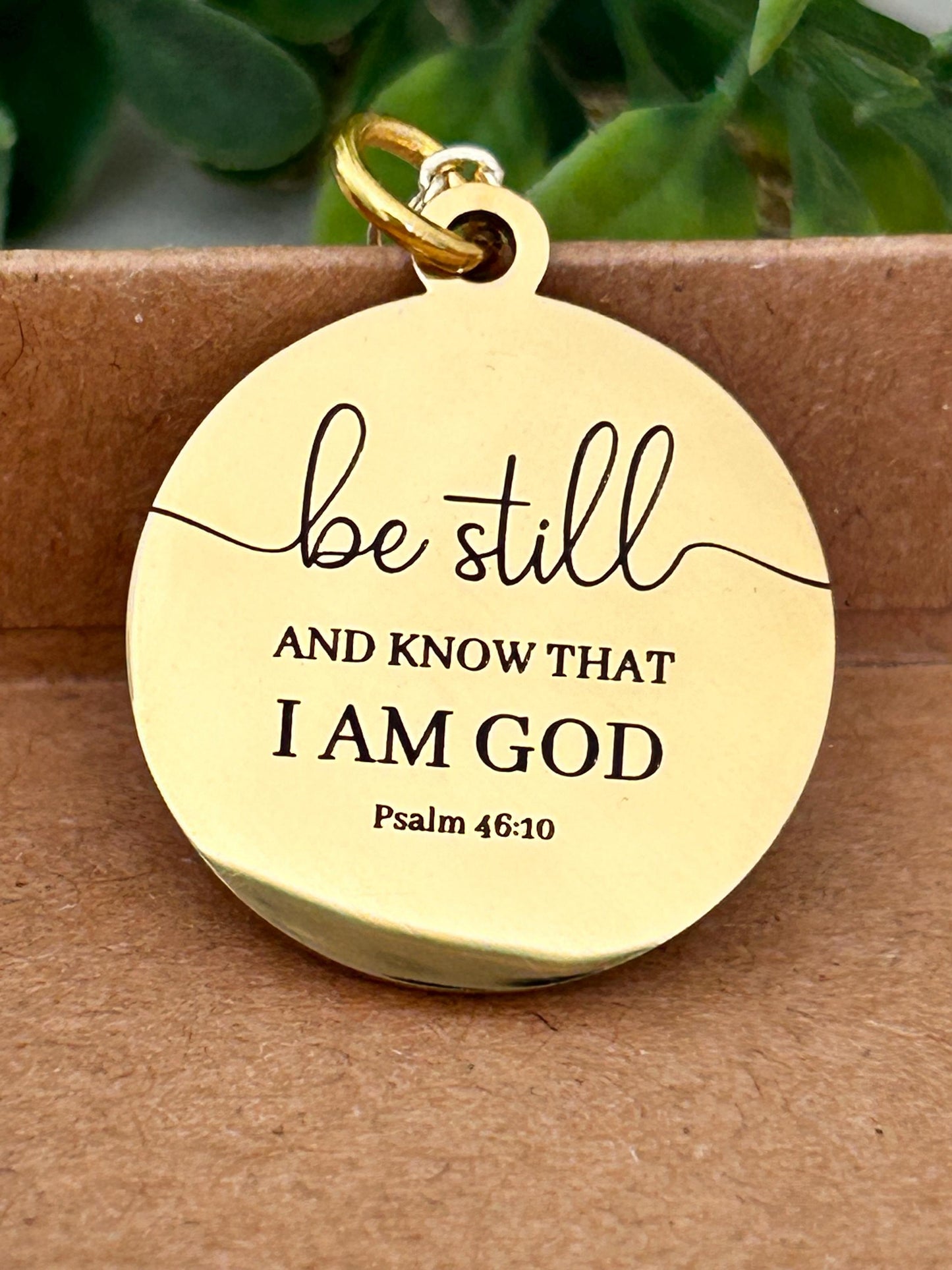 Be Still and Know I am God bible verse Necklace, Psalm 46:10, Christian Gifts, Scripture Motivational Jewelry, Personalized Custom Necklace