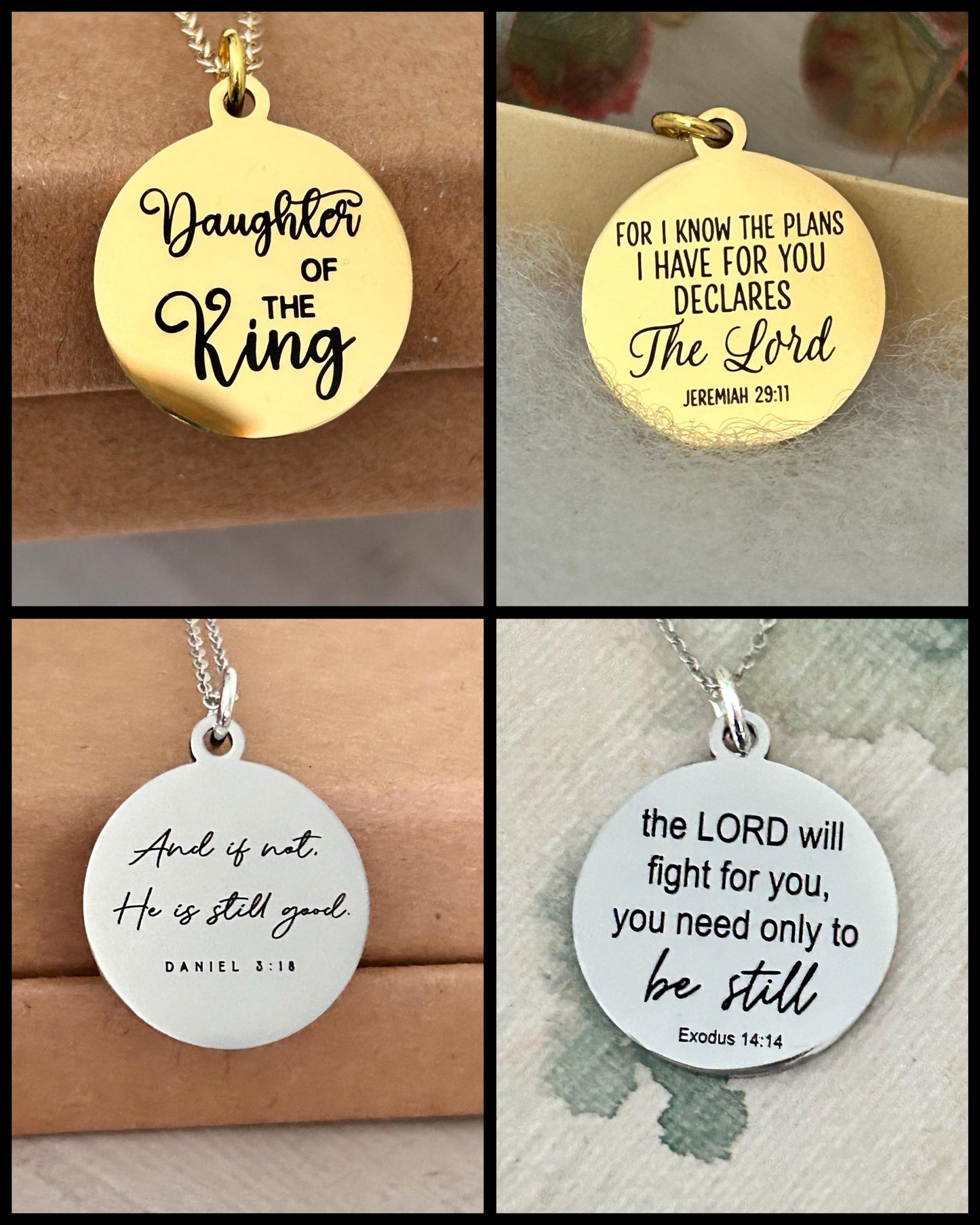 Custom Bible Verse, Scripture Necklace, Personalized Christian Jewelry, Baptism Gift, Motivational Gift for Her, Baptism Gift
