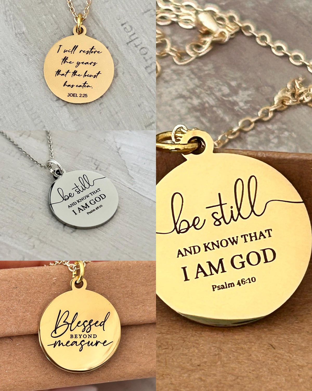Sometimes I Look Up Engraved Gold Charm Necklace:
