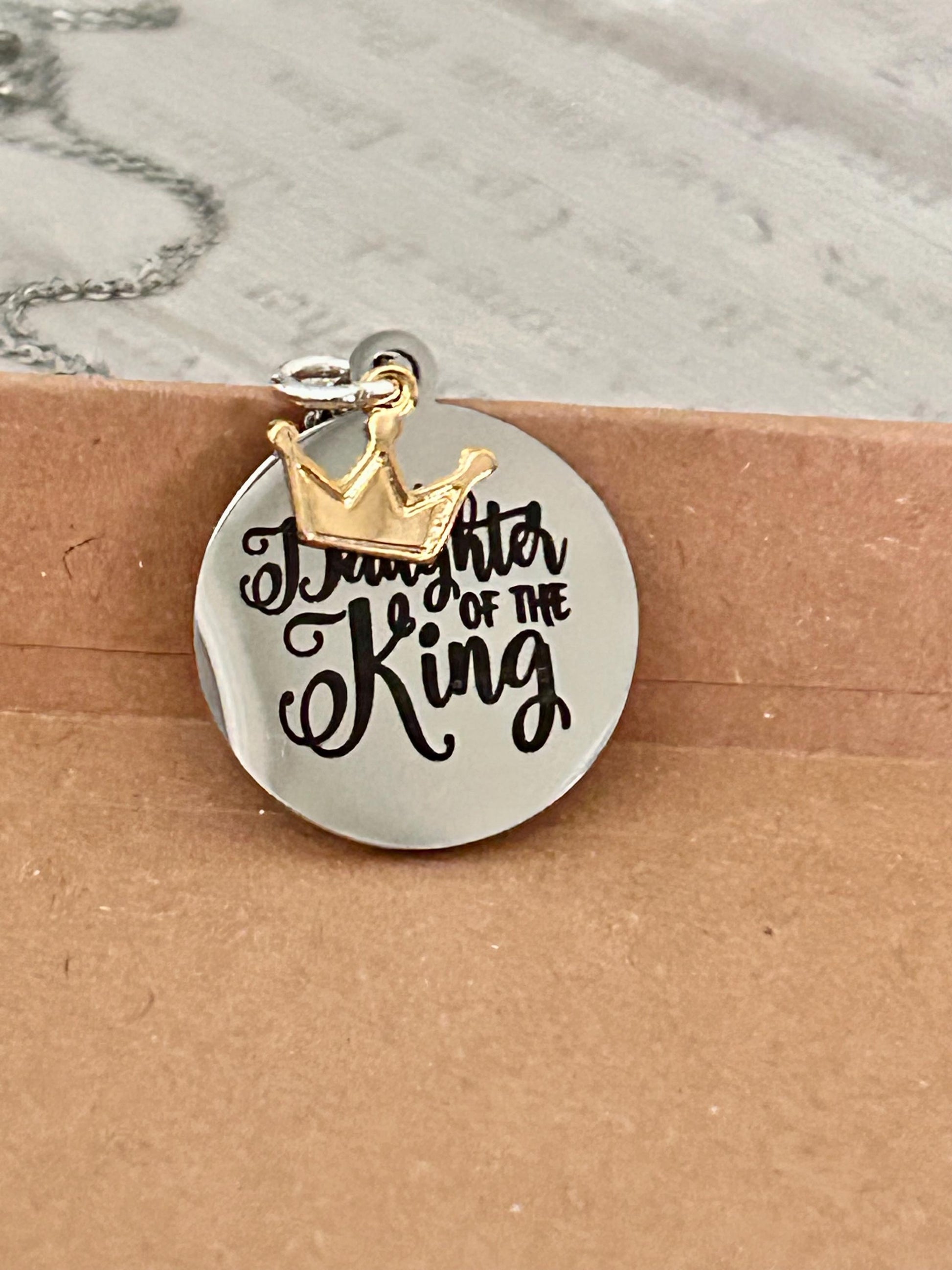 Crown necklace Daughter of the King Christian Gift Christian necklaces Gift for girls Confirmation gift Princess Crown Personalized Necklace