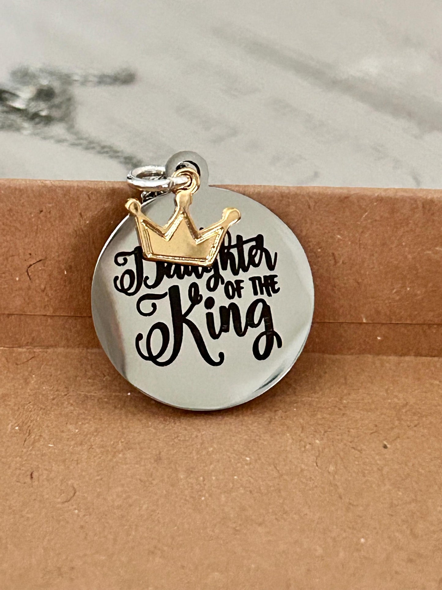 Crown necklace Daughter of the King Christian Gift Christian necklaces Gift for girls Confirmation gift Princess Crown Personalized Necklace