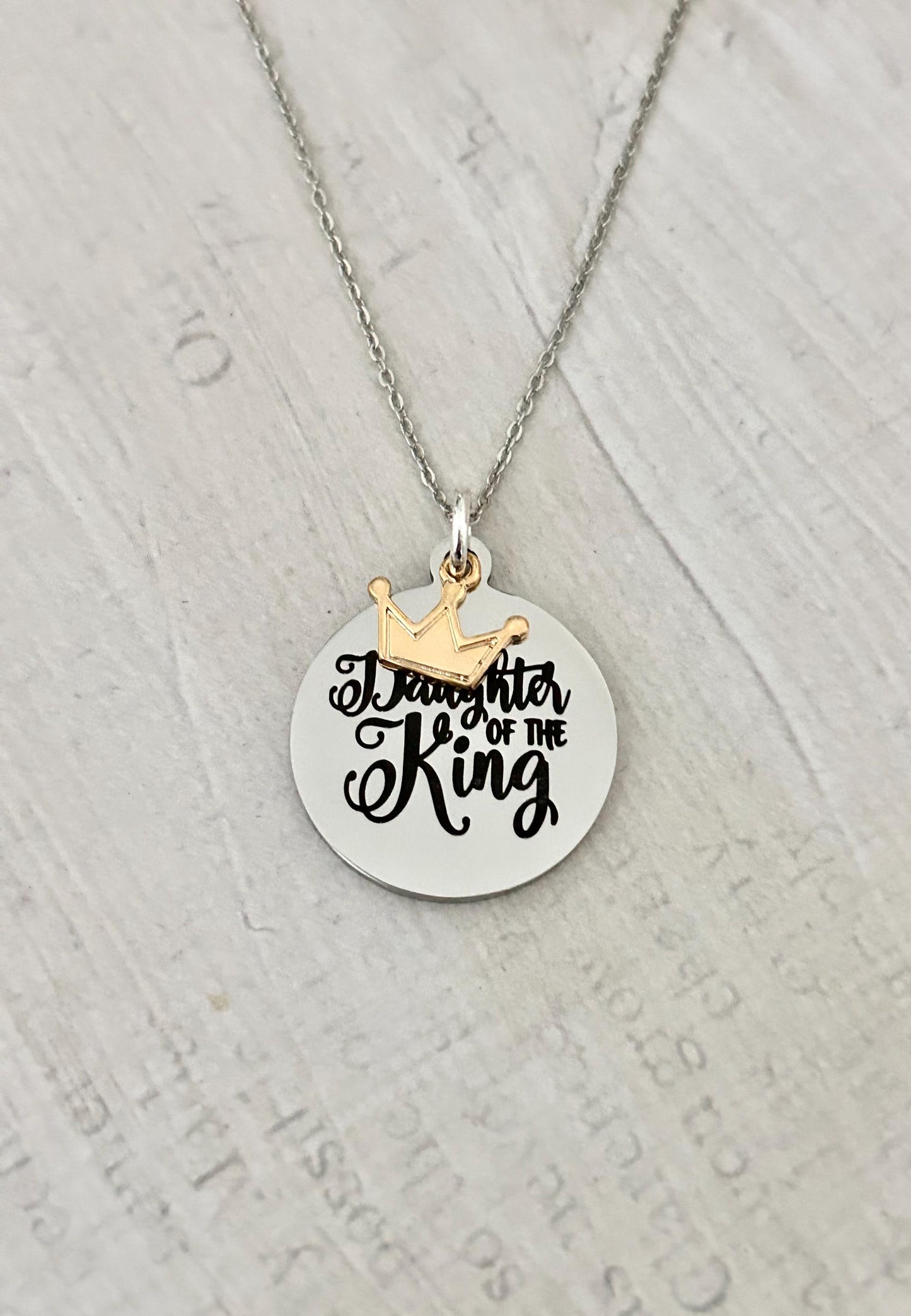 Crown necklace Daughter of the King Christian Gift Christian necklaces Gift for girls Confirmation gift Princess Crown Personalized Necklace