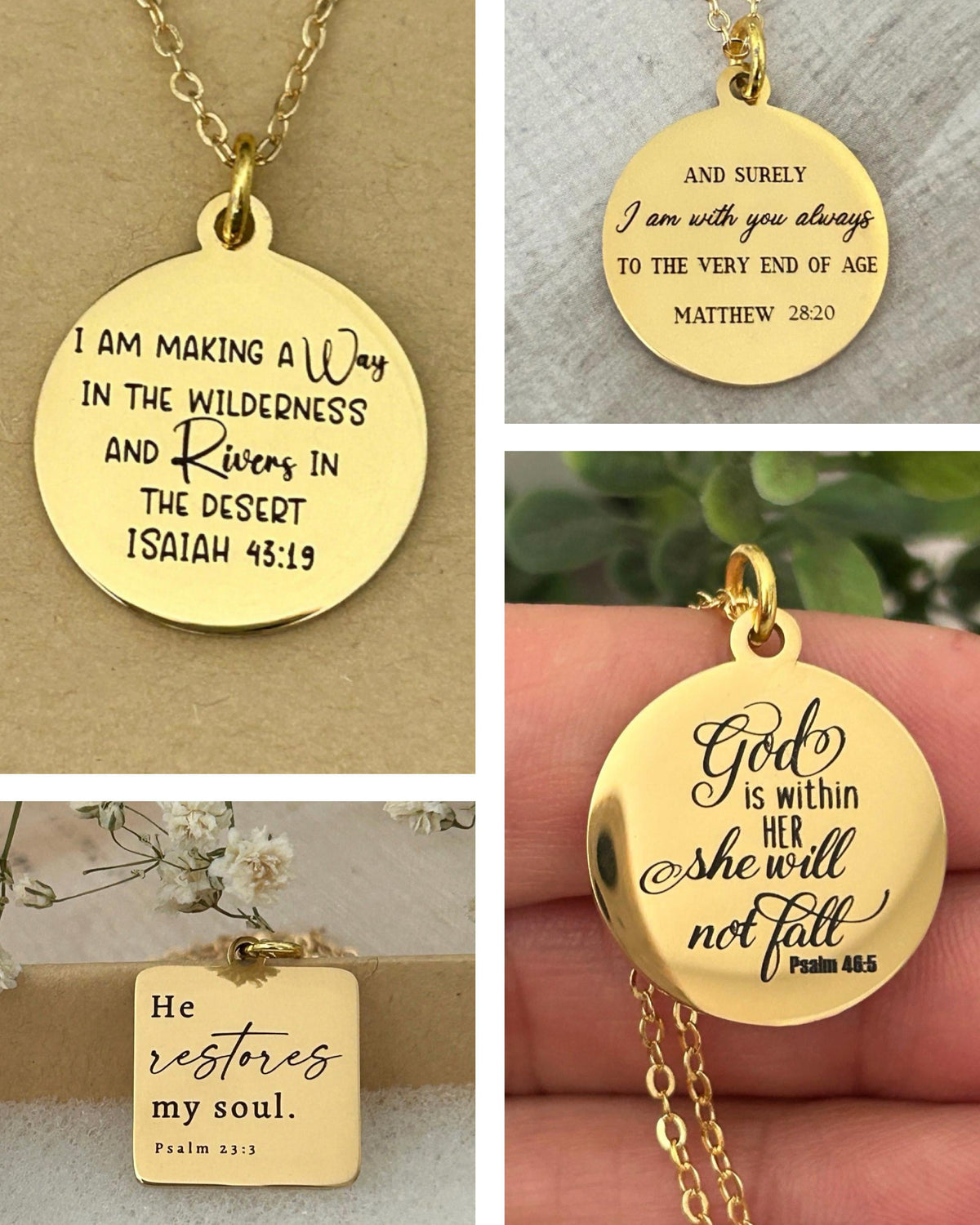 Sometimes I Look Up Engraved Gold Charm Necklace: