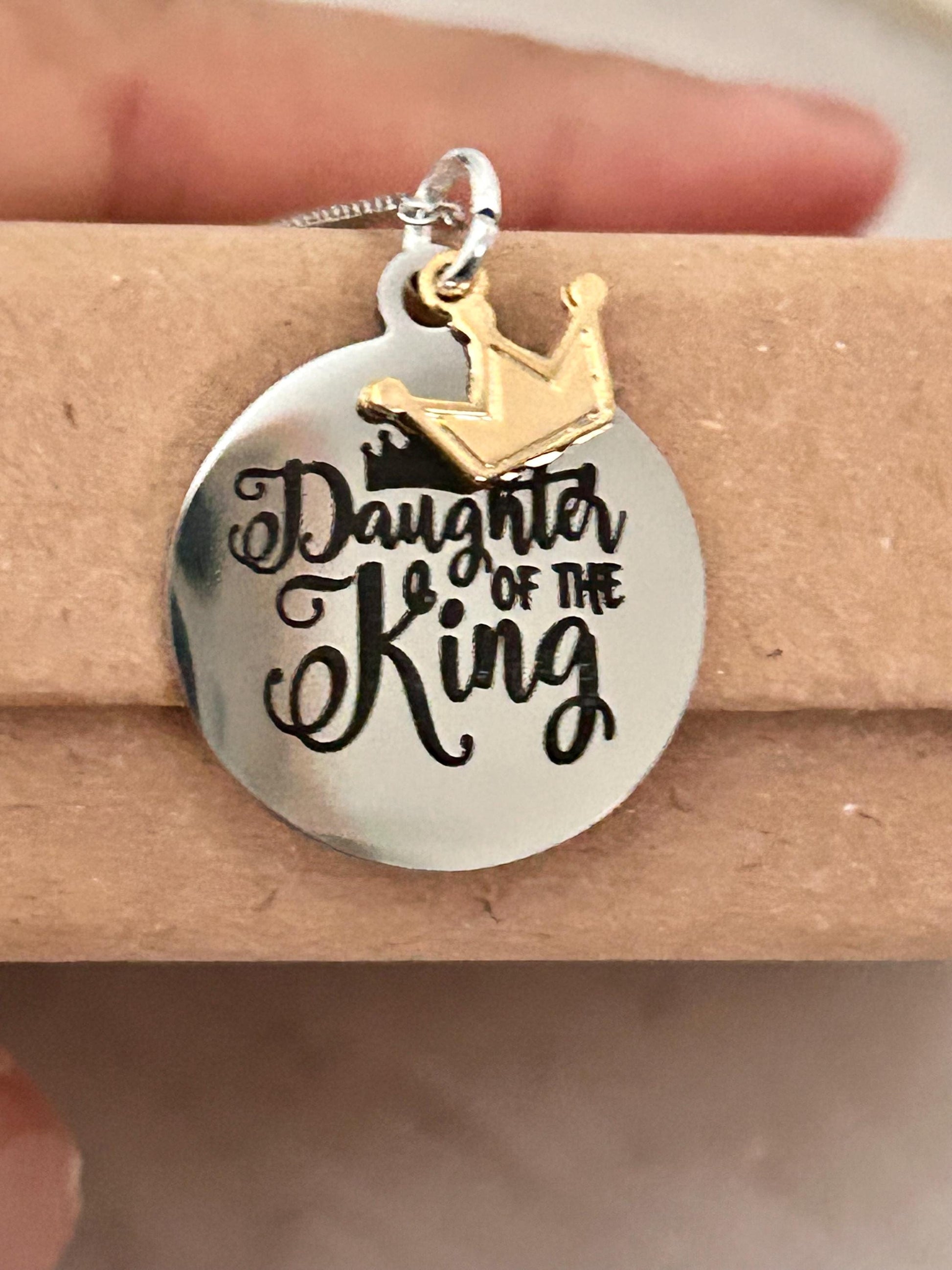 Crown necklace Daughter of the King Christian Gift Christian necklaces Gift for girls Confirmation gift Princess Crown Personalized Necklace