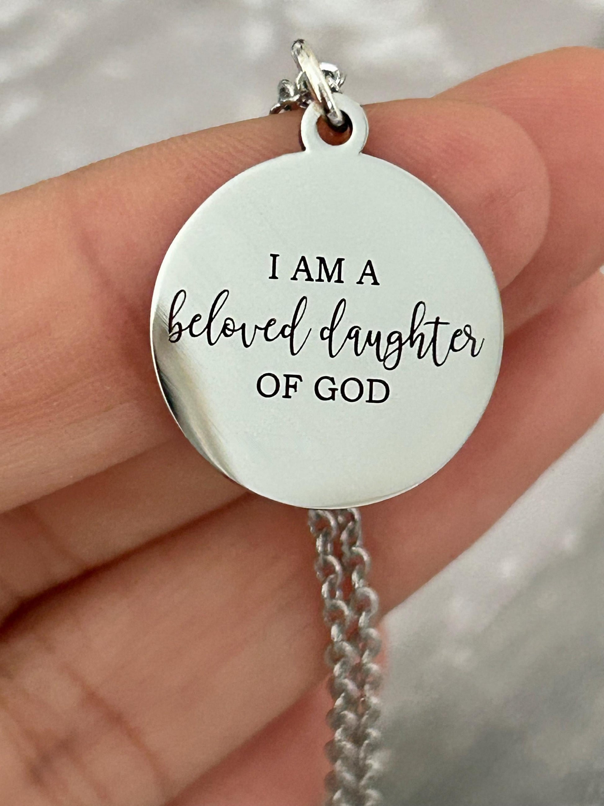 I Am a Beloved Daughter of God Necklace | Christian Gift for Women | Faith Necklace | Religious Jewelry | Inspirational Christian Gift