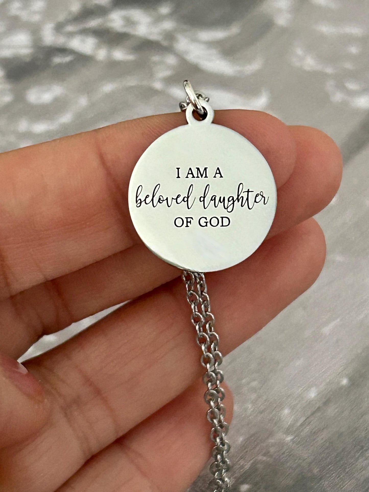 I Am a Beloved Daughter of God Necklace | Christian Gift for Women | Faith Necklace | Religious Jewelry | Inspirational Christian Gift