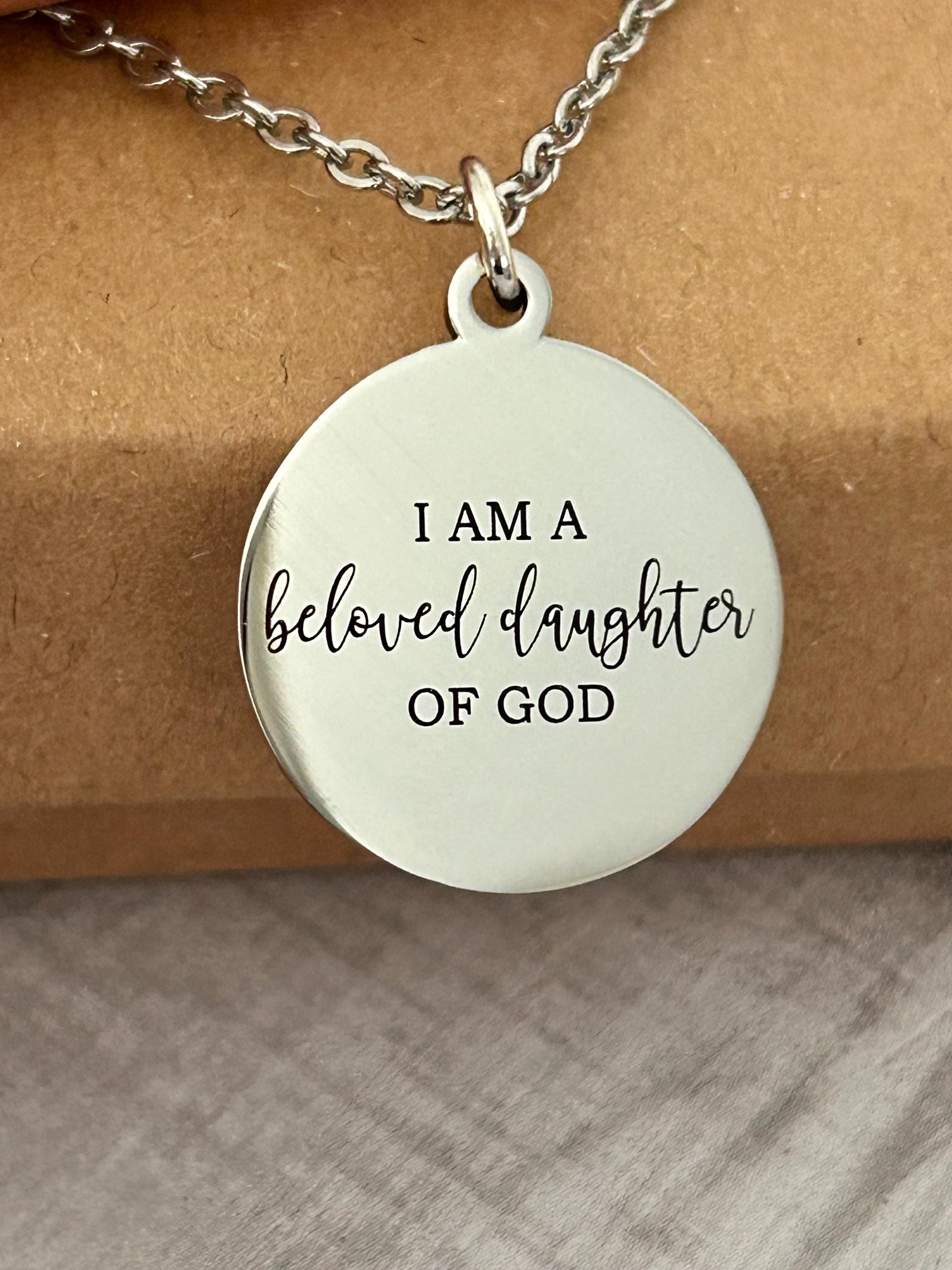 I Am a Beloved Daughter of God Necklace | Christian Gift for Women | Faith Necklace | Religious Jewelry | Inspirational Christian Gift