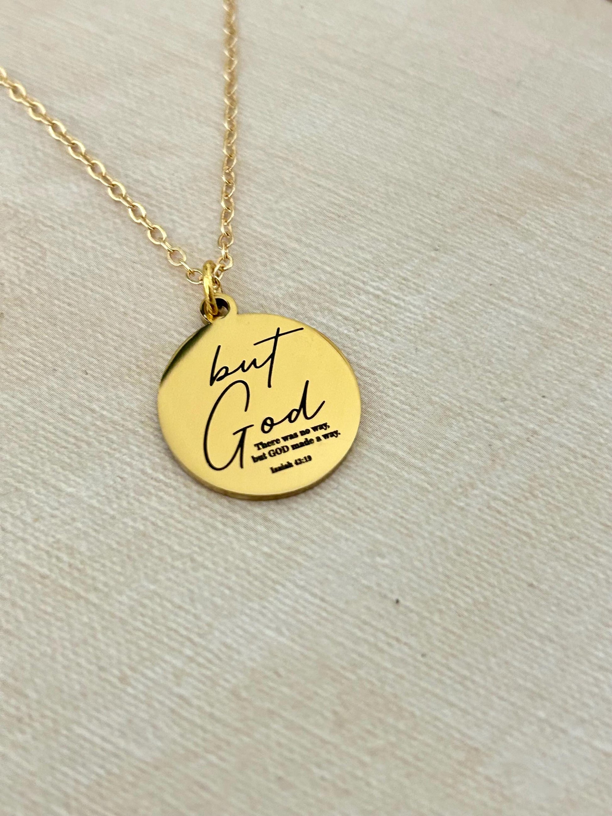There was no way, but God made a way Necklace, Christian Gifts, Scripture Jewelry, motivational gifts, Inspirational Jewelry, Gifts for Mom