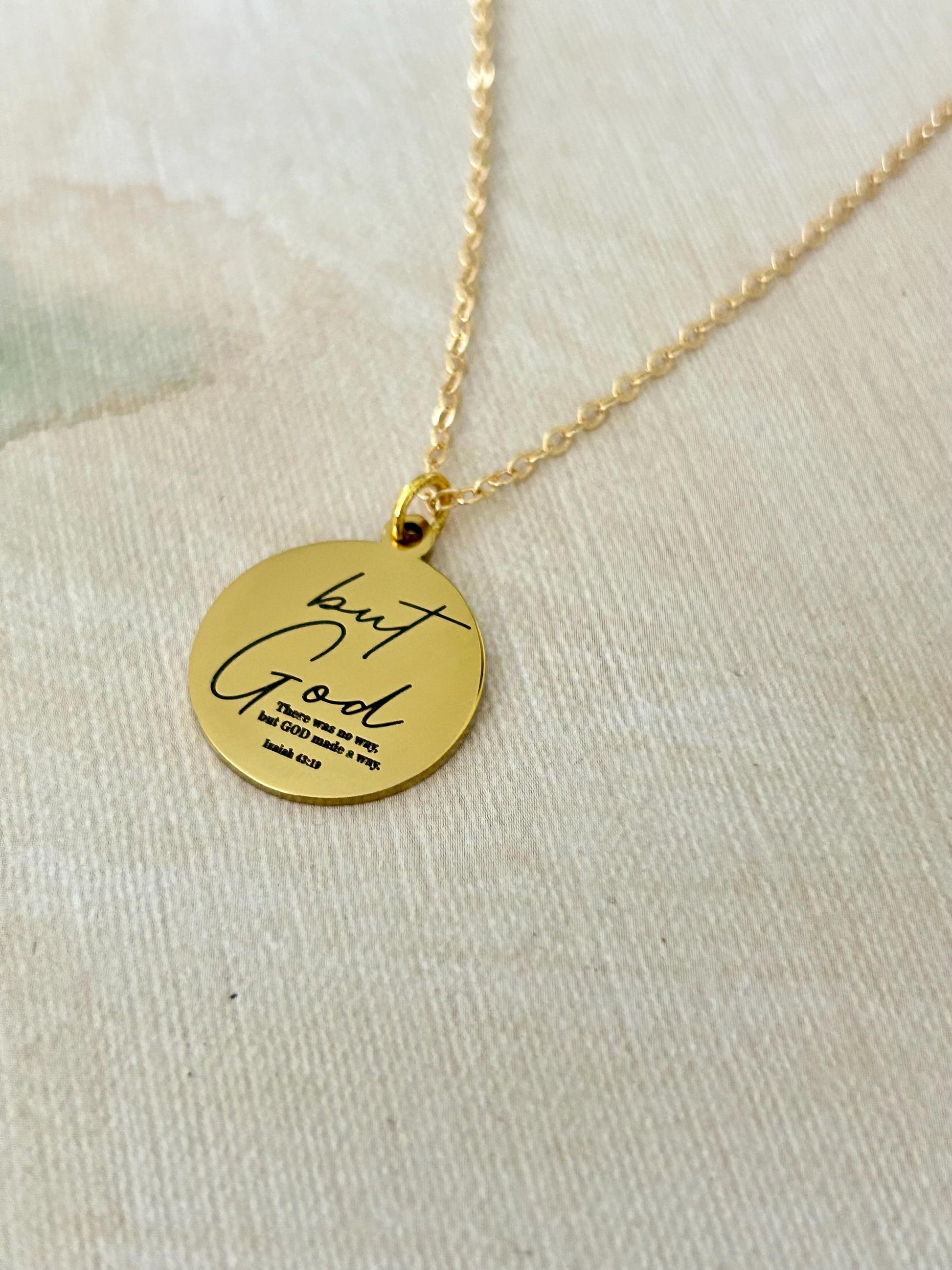 There was no way, but God made a way Necklace, Christian Gifts, Scripture Jewelry, motivational gifts, Inspirational Jewelry, Gifts for Mom