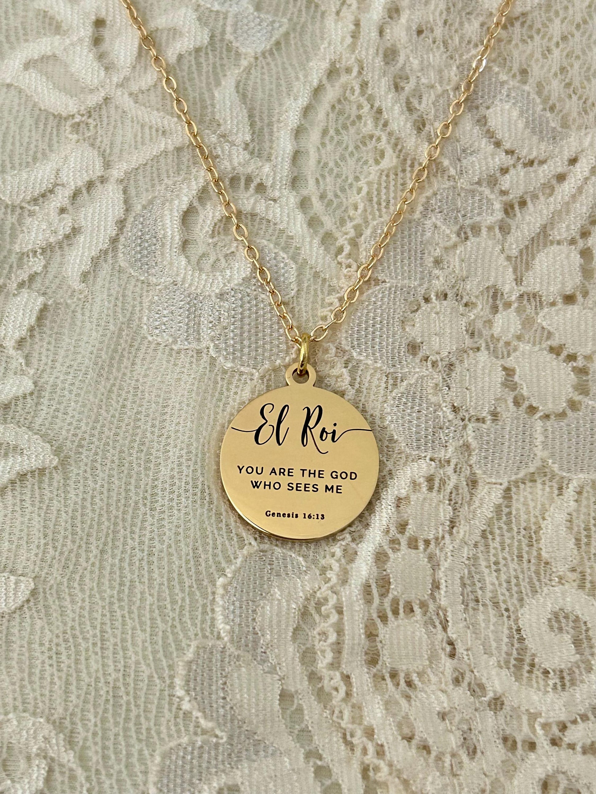 El Roi Bible Verse Necklace, you are The God who sees me, Christian Gifts, Scripture Jewelry, Personalized Necklace, Faith Gifts for Mom