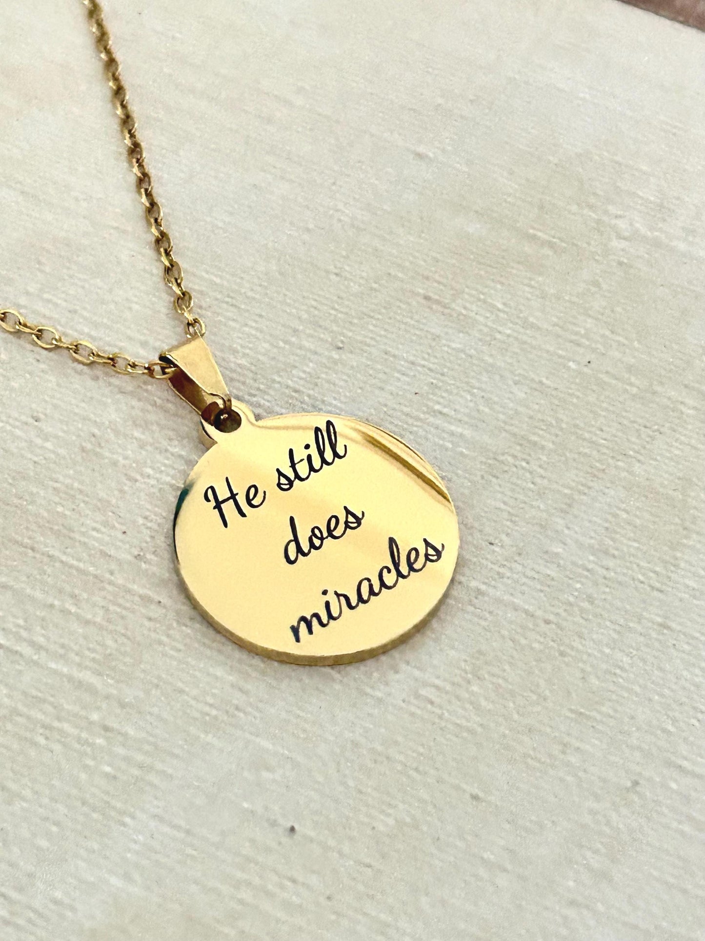 He Still Does Miracles Necklace, Christian Gifts, Inspirational Jewelry, Gifts for Mom, Meaningful Gifts,Faith Jewelry, Christian Quote Gift