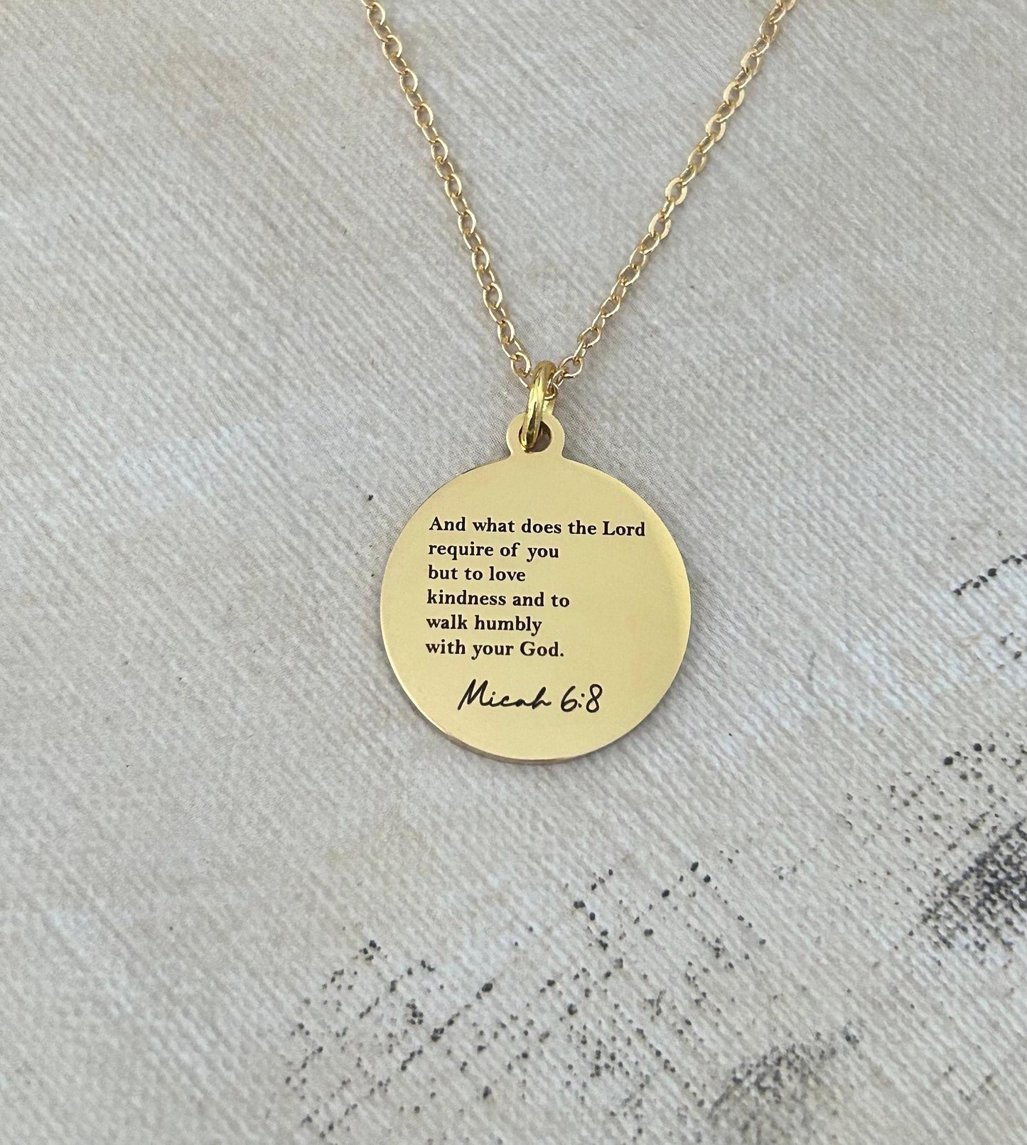 And what does the LORD require of you Micah 6:8 Bible Verse Necklace, Christian Gifts, Scripture jewelry, Gifts for Mom, Christian Necklace