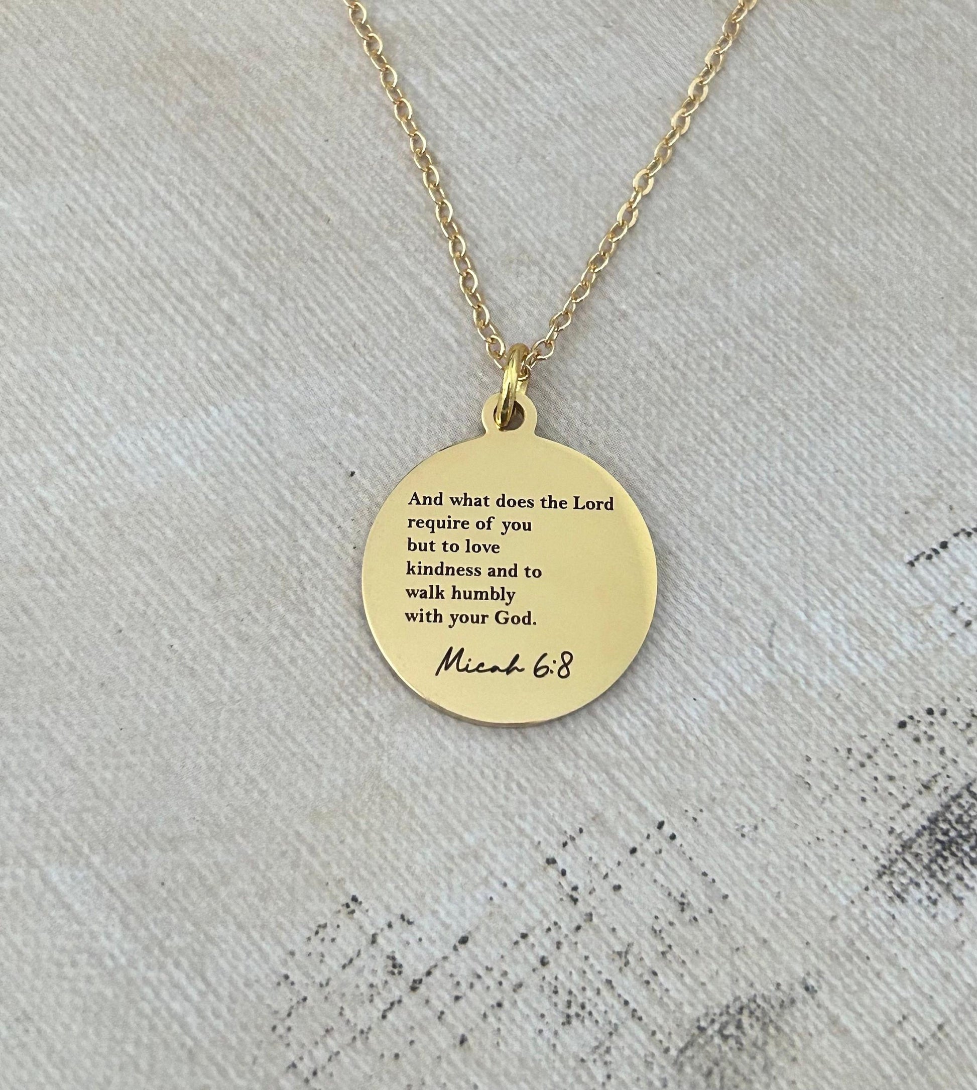 And what does the LORD require of you Micah 6:8 Bible Verse Necklace, Christian Gifts, Scripture jewelry, Gifts for Mom, Christian Necklace