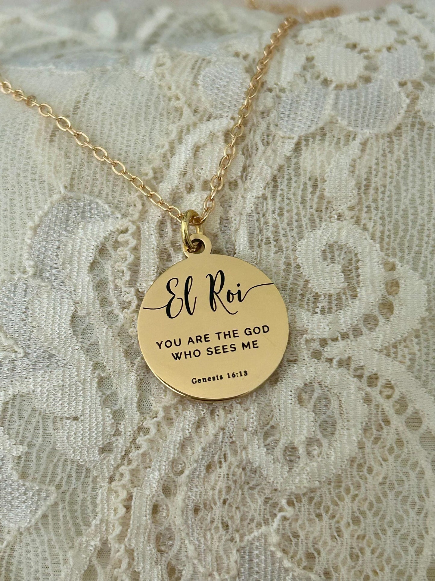 El Roi Bible Verse Necklace, you are The God who sees me, Christian Gifts, Scripture Jewelry, Personalized Necklace, Faith Gifts for Mom