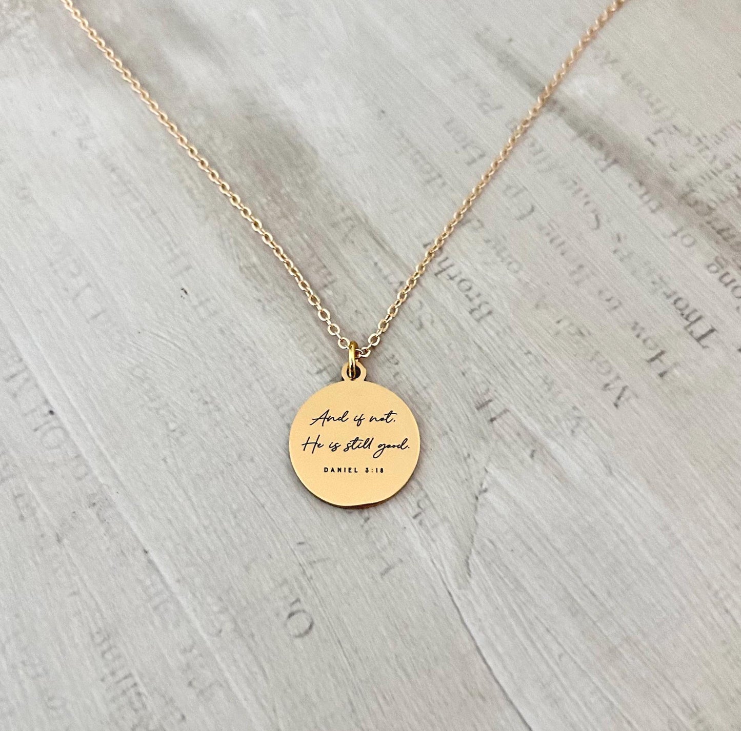 Christian Necklace And If Not, He Is Still Good Daniel 3:18 | Faith Jewelry Gift for Women | Bible Verse Necklace | Inspirational Gift