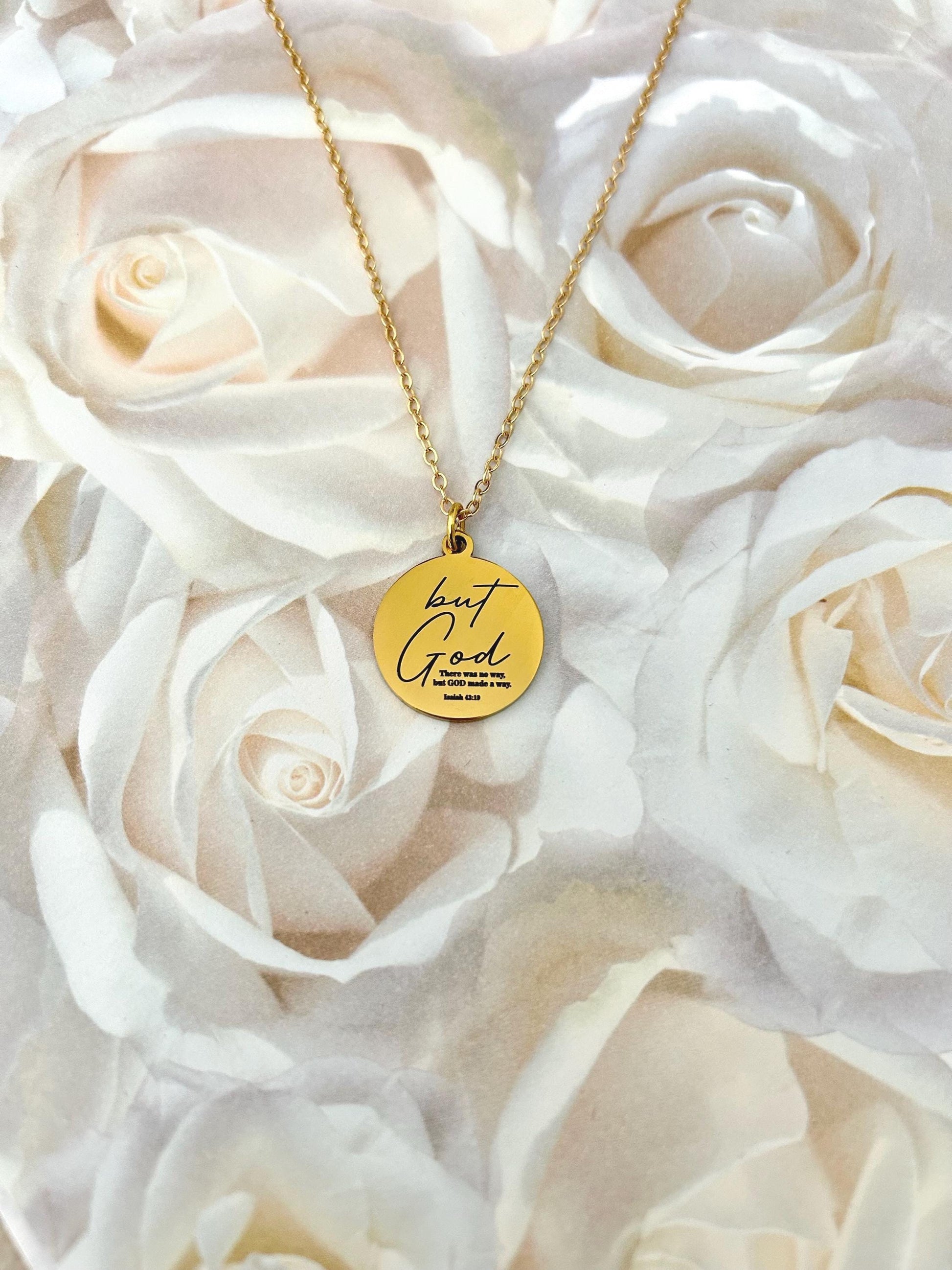 There was no way, but God made a way Necklace, Christian Gifts, Scripture Jewelry, motivational gifts, Inspirational Jewelry, Gifts for Mom