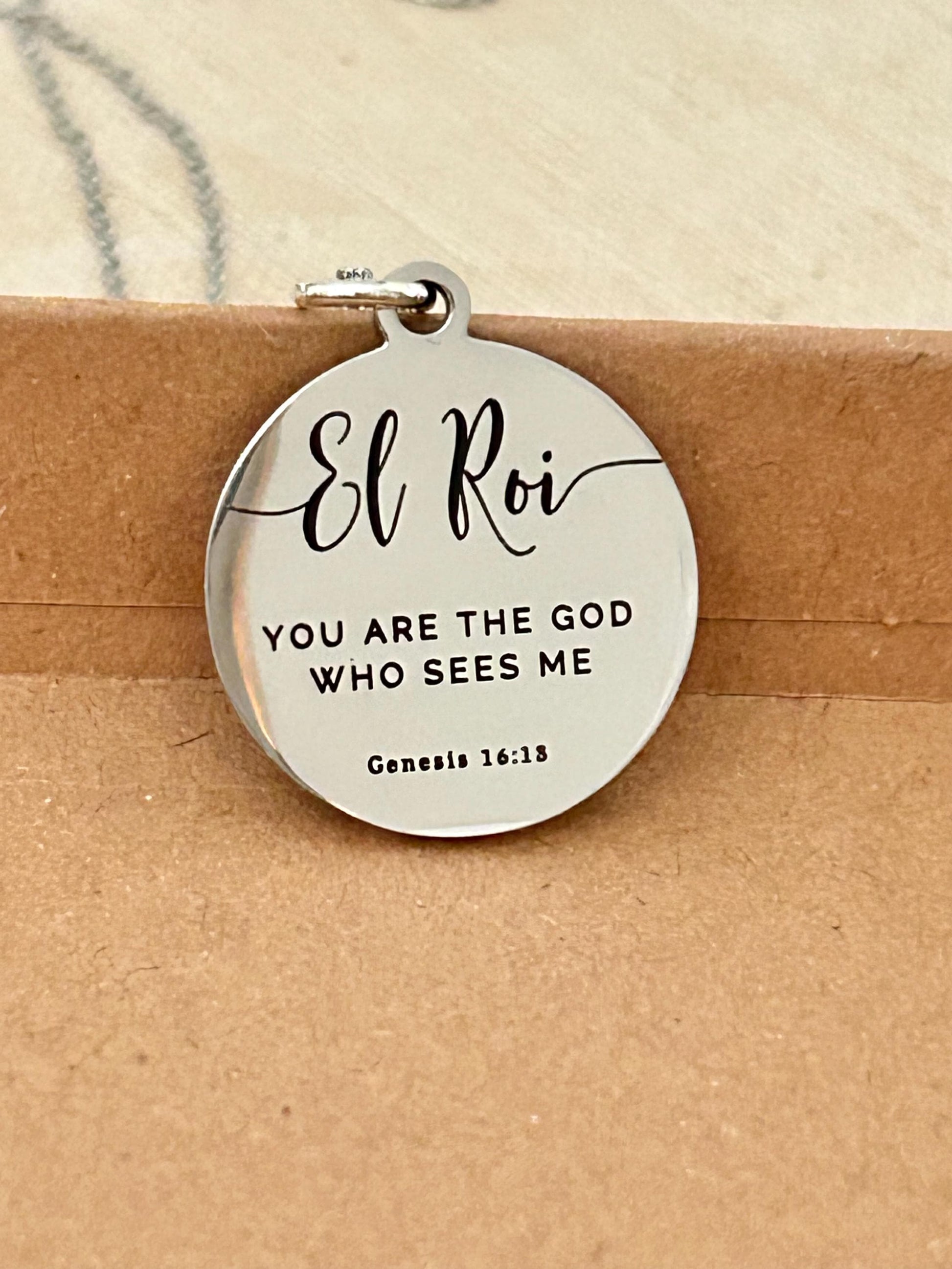 El Roi Bible Verse Necklace, you are The God who sees me, Christian Gifts, Scripture Jewelry, Personalized Necklace, Faith Gifts for Mom