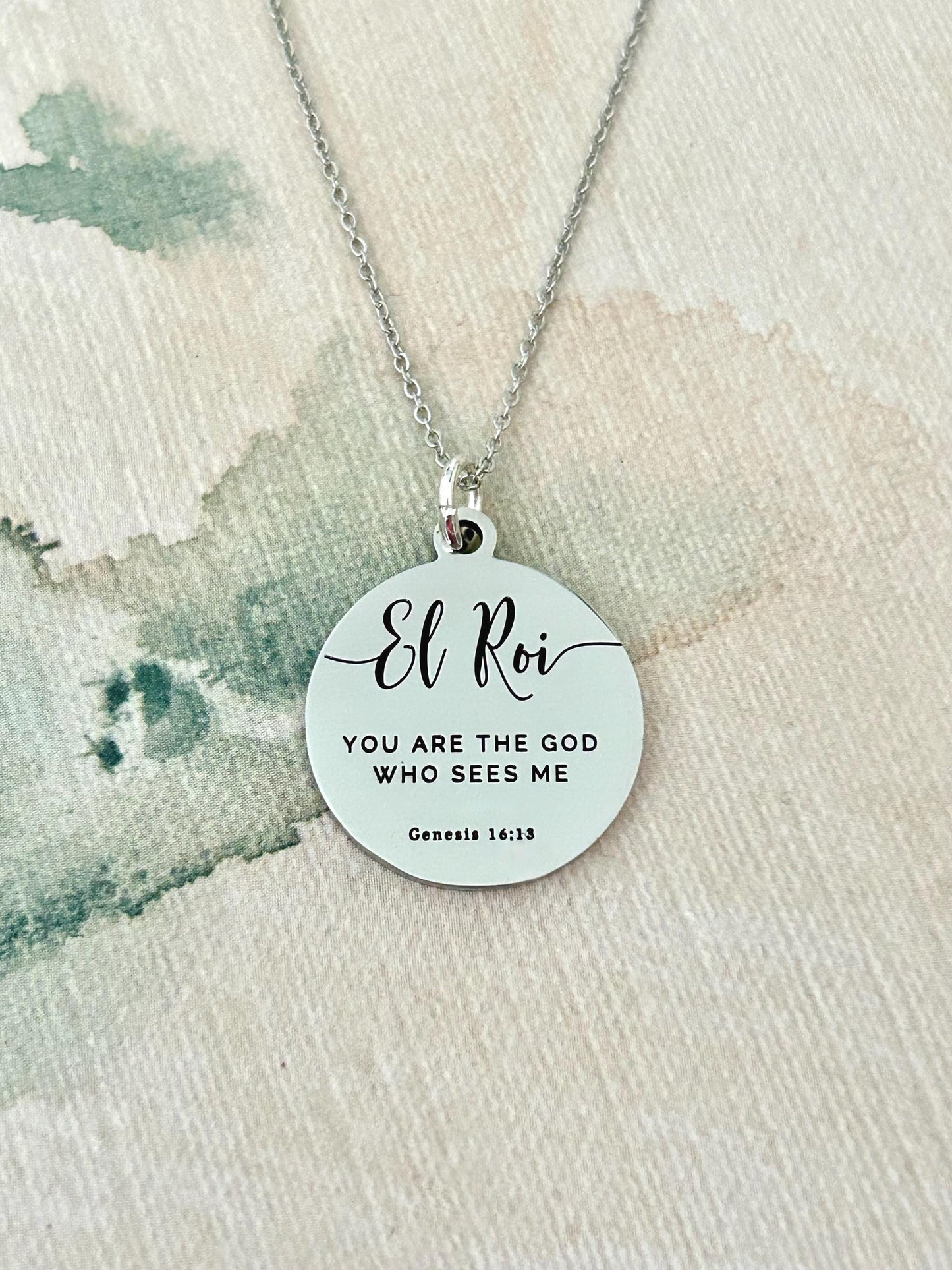 El Roi Bible Verse Necklace, you are The God who sees me, Christian Gifts, Scripture Jewelry, Personalized Necklace, Faith Gifts for Mom