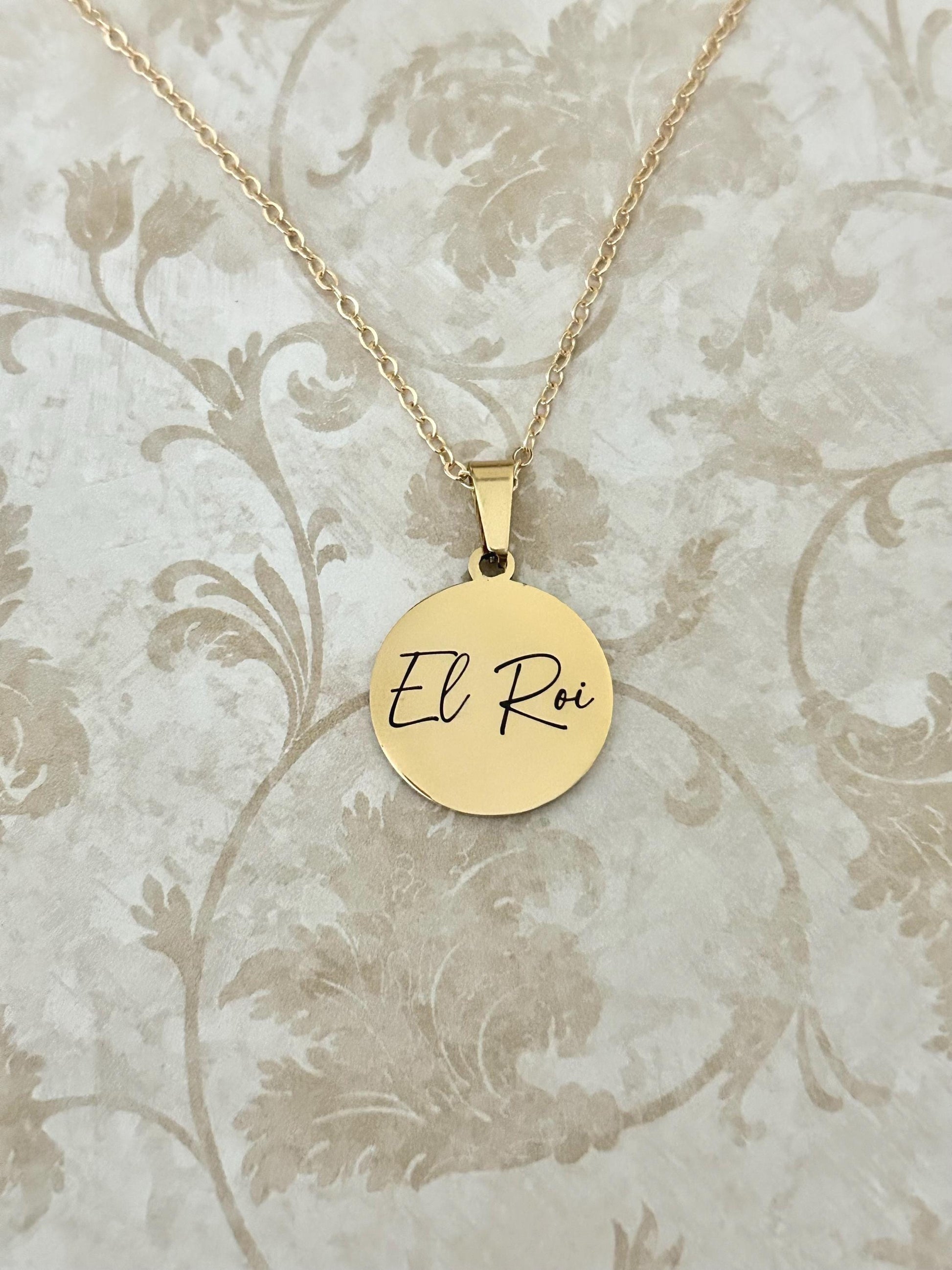El Roi Necklace The God Who Sees Me, Christian Gold Necklace, Faith Jewelry for Women, Bible Inspired Gift, Encouragement Gift