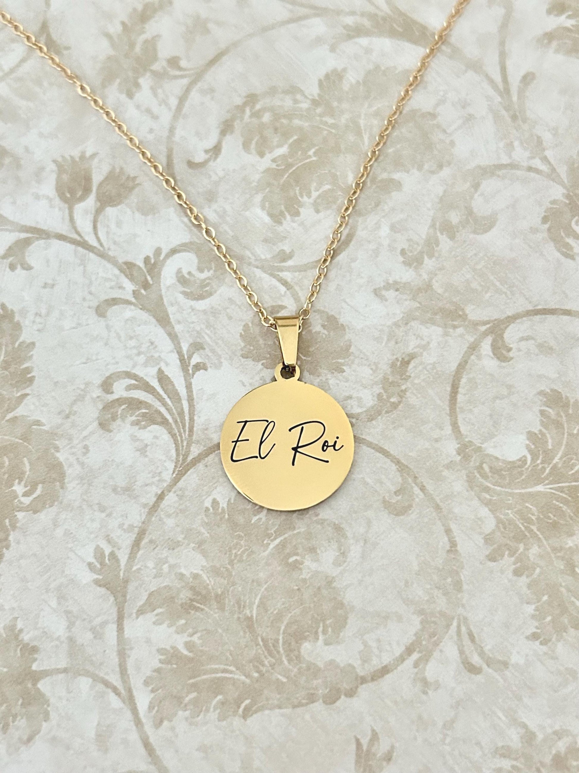 El Roi Necklace The God Who Sees Me, Christian Gold Necklace, Faith Jewelry for Women, Bible Inspired Gift, Encouragement Gift