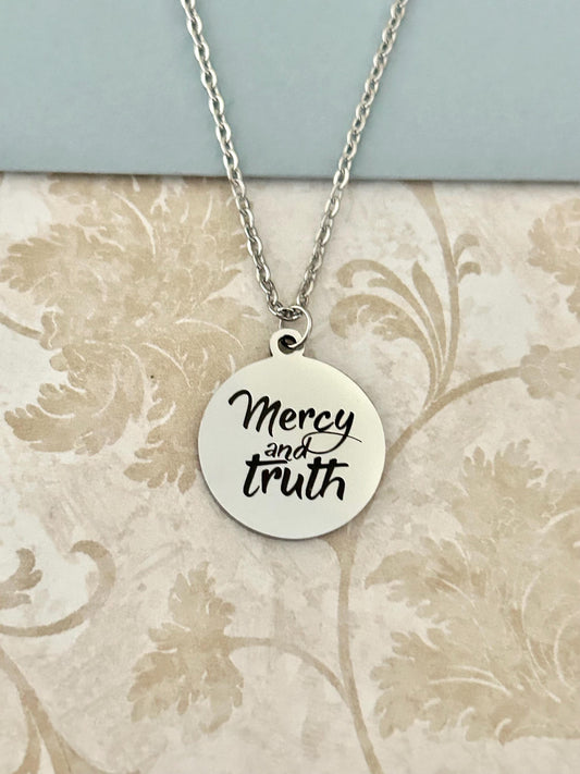 Proverbs 3:3 Mercy and Truth Necklace Christian Gifts Proverbs Necklace Scripture Jewelry Inspirational Jewelry Baptism Affirmation