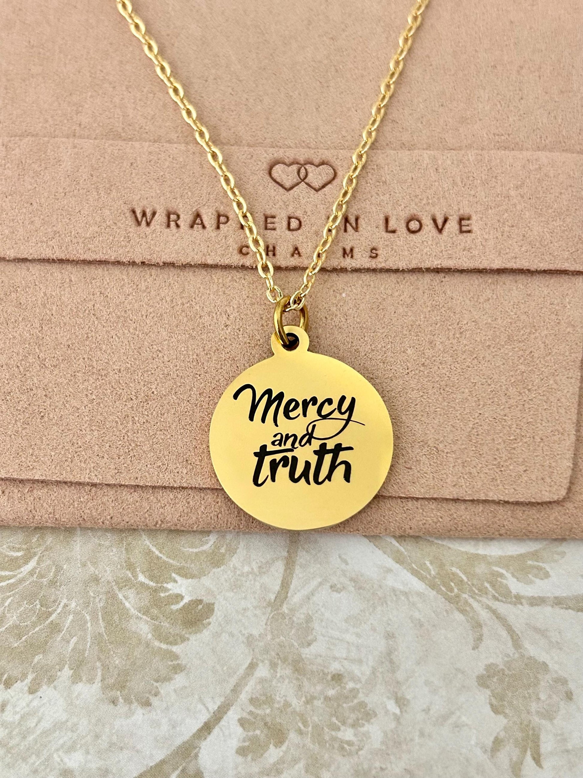 Mercy and Truth Necklace Proverbs 3:3 Christian Gifts Proverbs Necklace Scripture Jewelry Inspirational Jewelry Baptism Affirmation Gifts