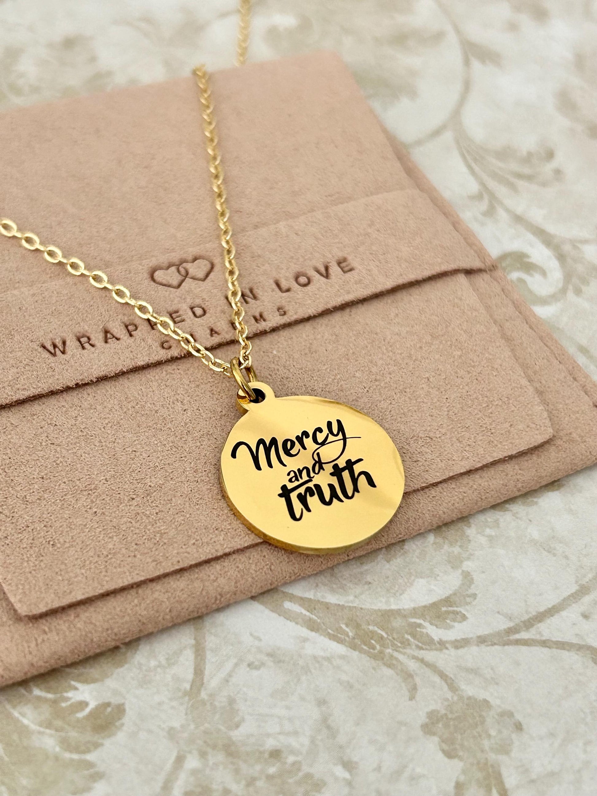 Mercy and Truth Necklace Proverbs 3:3 Christian Gifts Proverbs Necklace Scripture Jewelry Inspirational Jewelry Baptism Affirmation Gifts