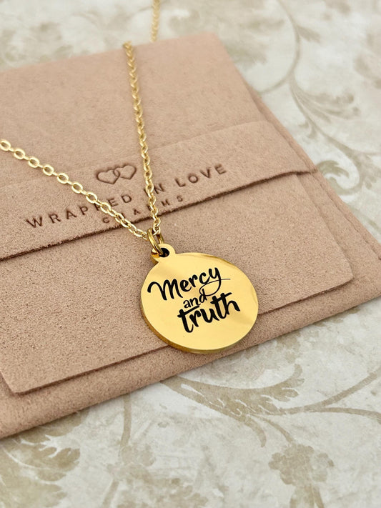 Mercy and Truth Necklace Proverbs 3:3 Christian Gifts Proverbs Necklace Scripture Jewelry Inspirational Jewelry Baptism Affirmation Gifts