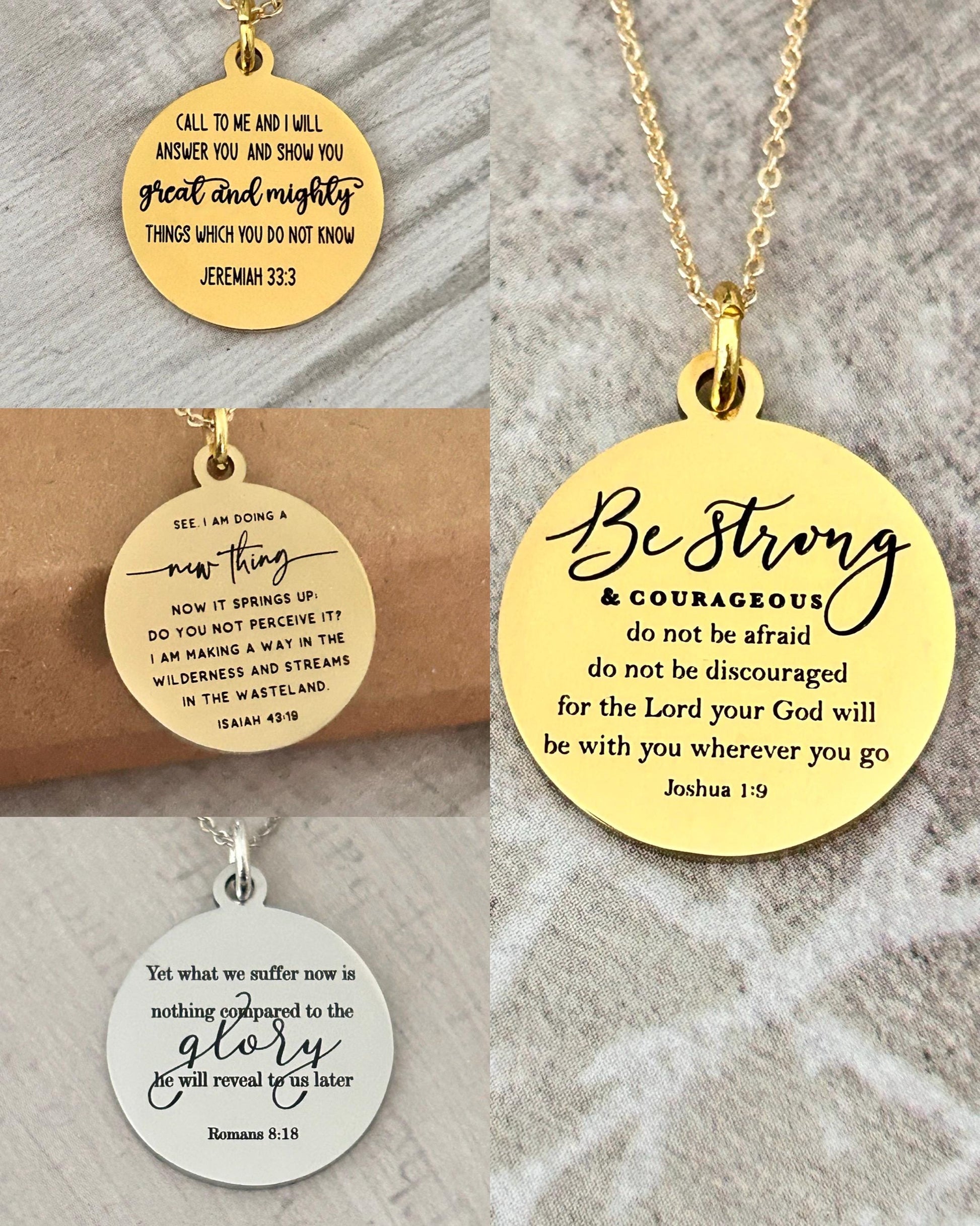 He gives Beauty for Ashes Gold Necklace, Christian Gifts, Isaiah 61:3 Jewelry, Encouragement Gifts, Gifts for Mom, personalized Necklace