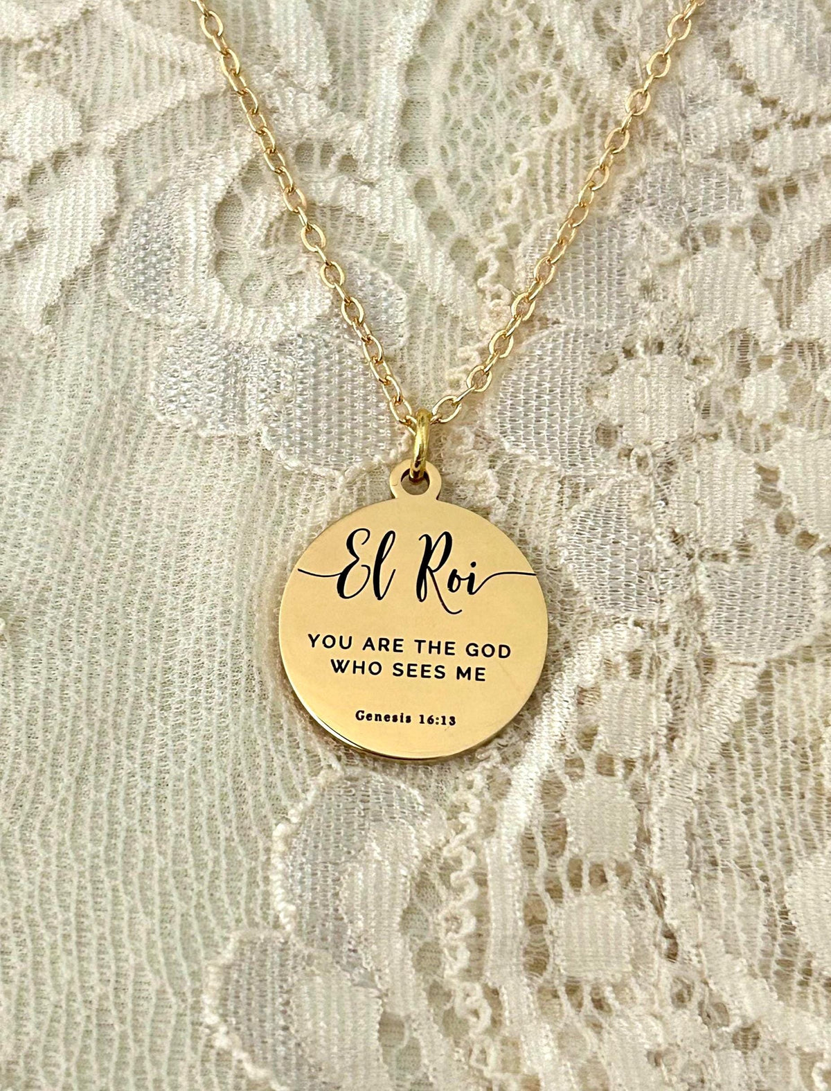 El Roi Necklace Gold, The God Who Sees Me Necklace, Christian Jewelry Gift for Women, Faith Necklace, Bible Verse Jewelry, Mother’s Day Gift