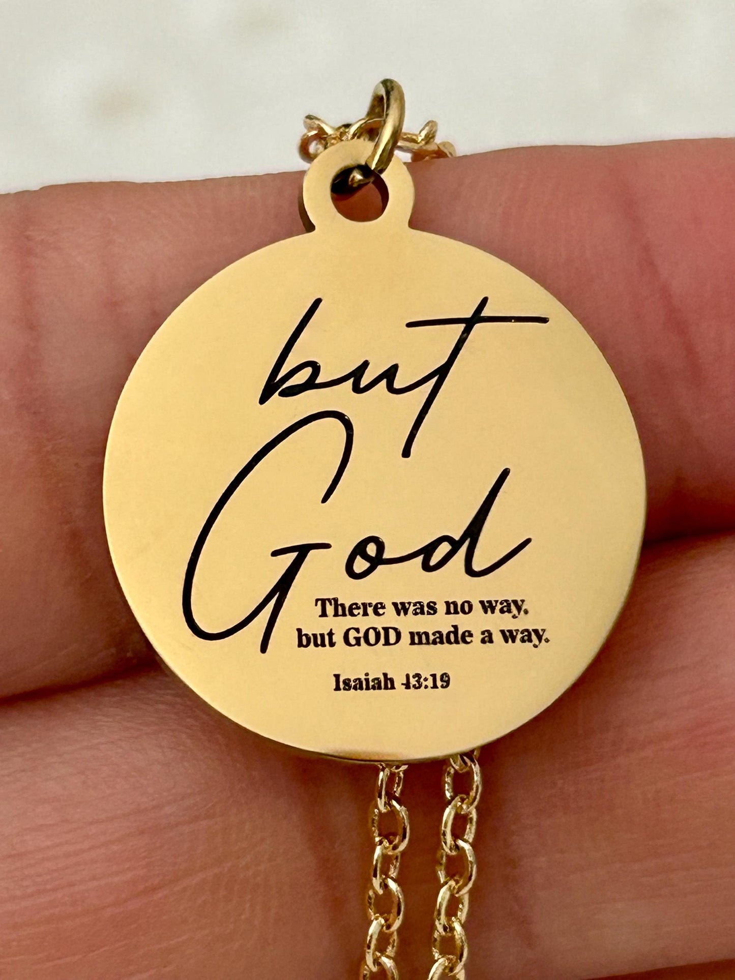 But God Made a Way Necklace | Isaiah 43:19 Jewelry | Christian Gift for Women | Faith Necklace | Inspirational Gift Mothers Day Gift