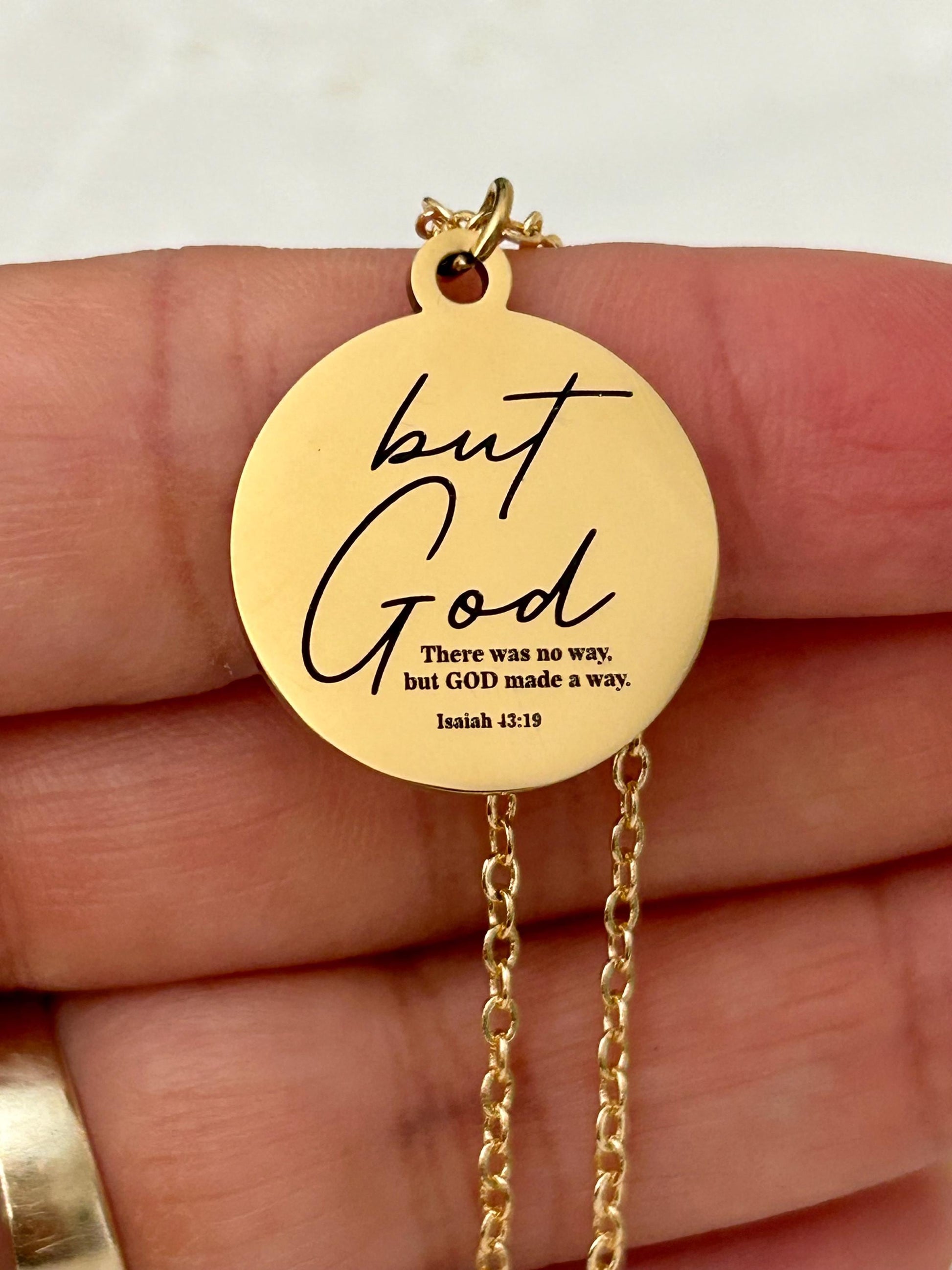 But God Made a Way Necklace | Isaiah 43:19 Jewelry | Christian Gift for Women | Faith Necklace | Inspirational Gift Mothers Day Gift