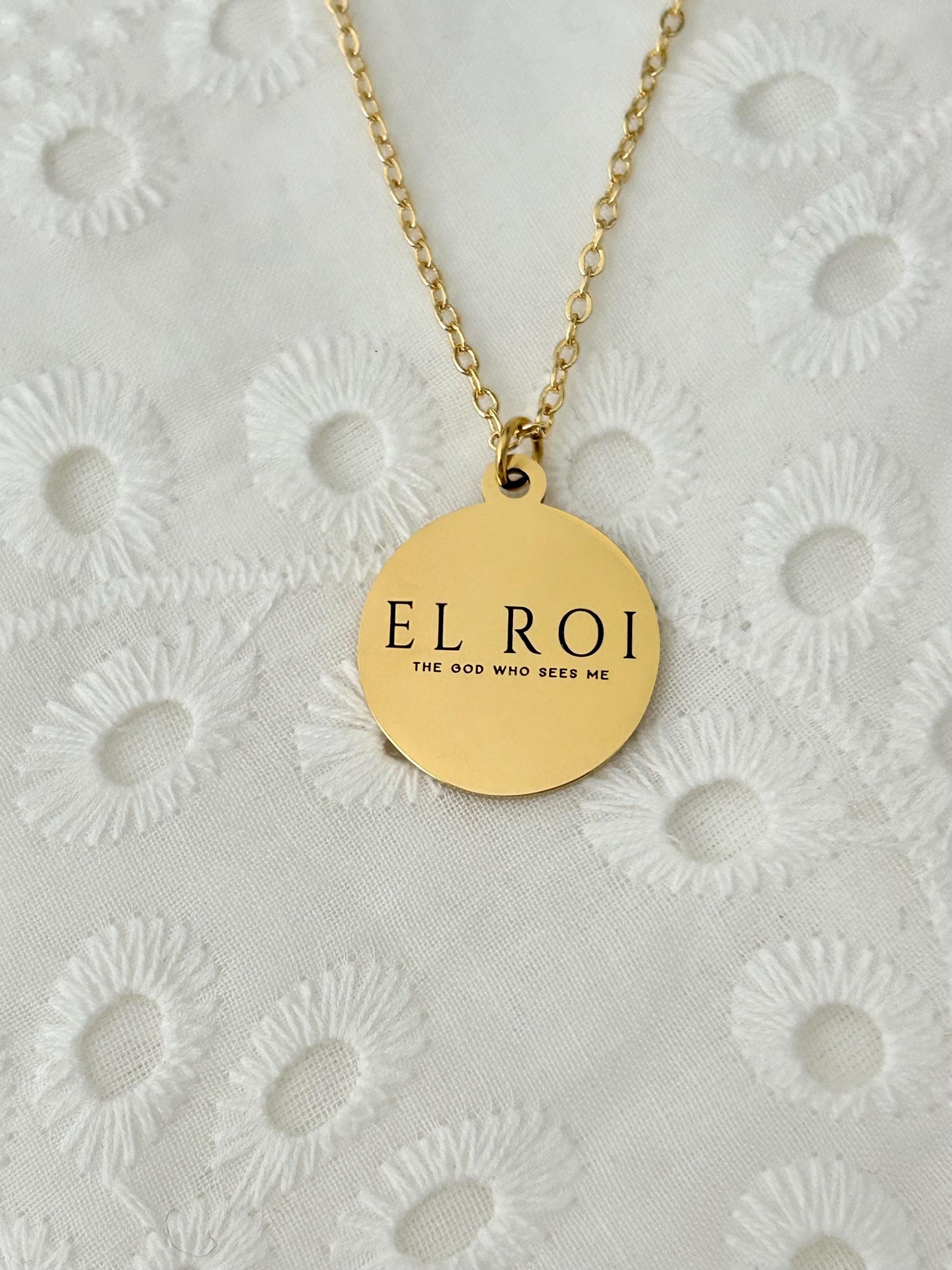 El Roi Necklace Gold, The God Who Sees Me Necklace, Christian Jewelry Gift for Women, Faith Necklace, Bible Verse Jewelry, Gift for Mom