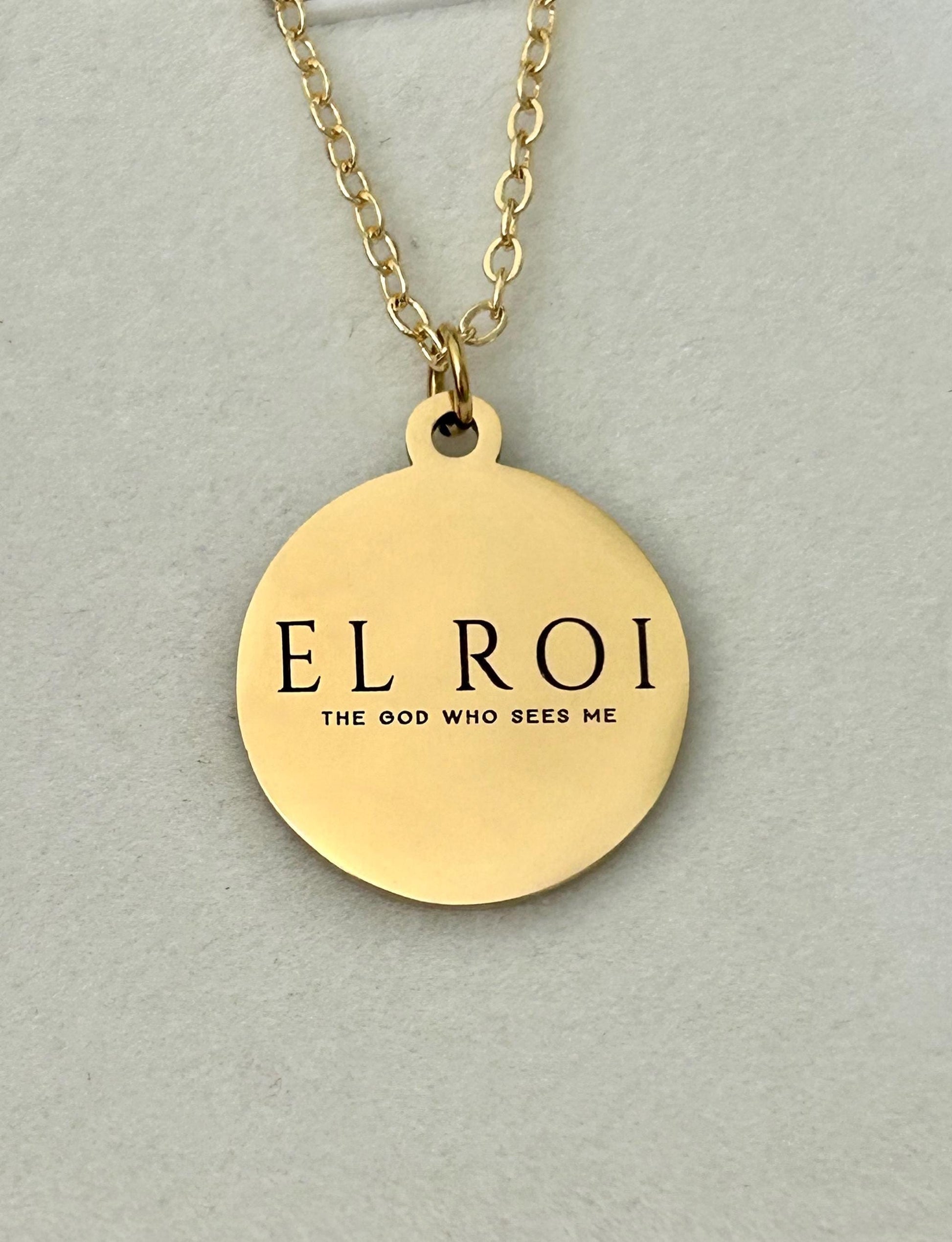 El Roi Necklace Gold, The God Who Sees Me Necklace, Christian Jewelry Gift for Women, Faith Necklace, Bible Verse Jewelry, Gift for Mom