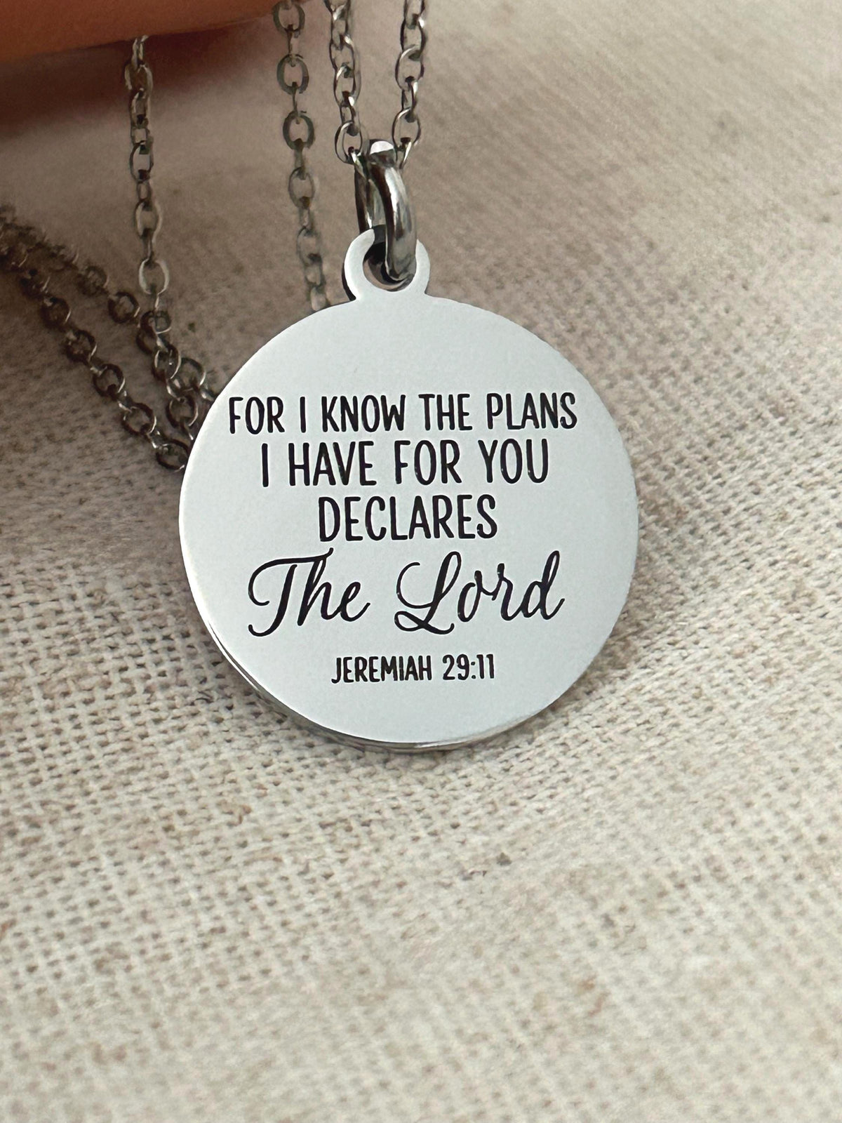 For I Know the Plans I Have For You Bible Verse Necklace Jeremiah 29:11, Christian Gifts, Scripture Jewelry, Motivational Gifts, baptism