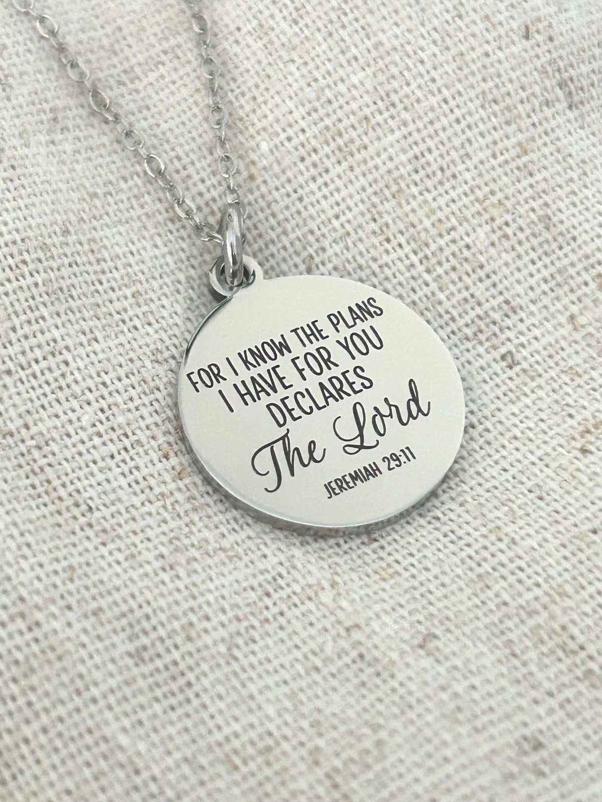 For I Know the Plans I Have For You Bible Verse Necklace Jeremiah 29:11, Christian Gifts, Scripture Jewelry, Motivational Gifts, baptism