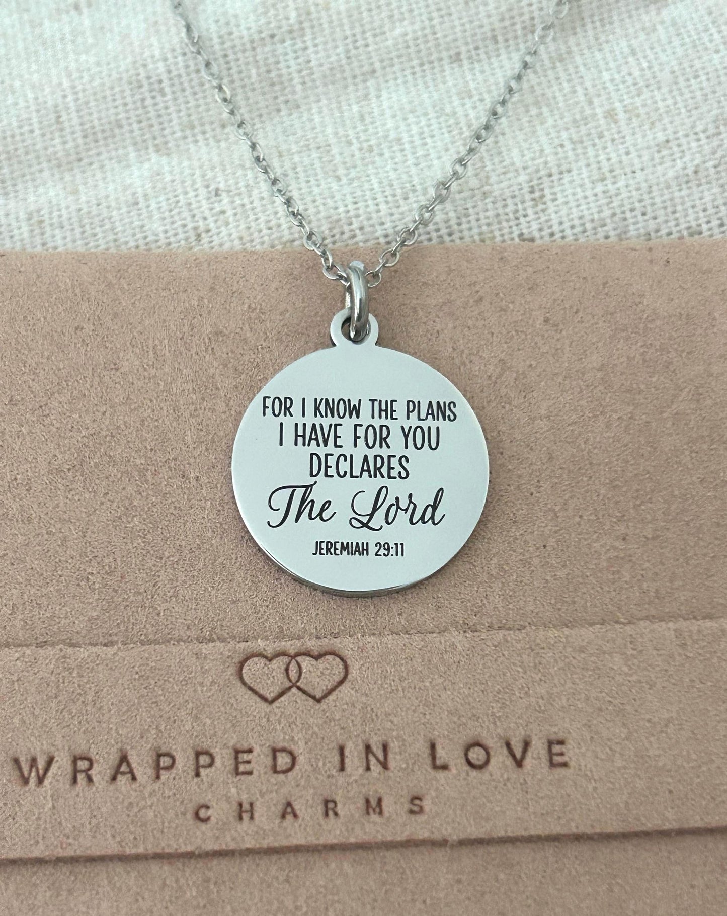 For I Know the Plans I Have For You Bible Verse Necklace Jeremiah 29:11, Christian Gifts, Scripture Jewelry, Motivational Gifts, baptism